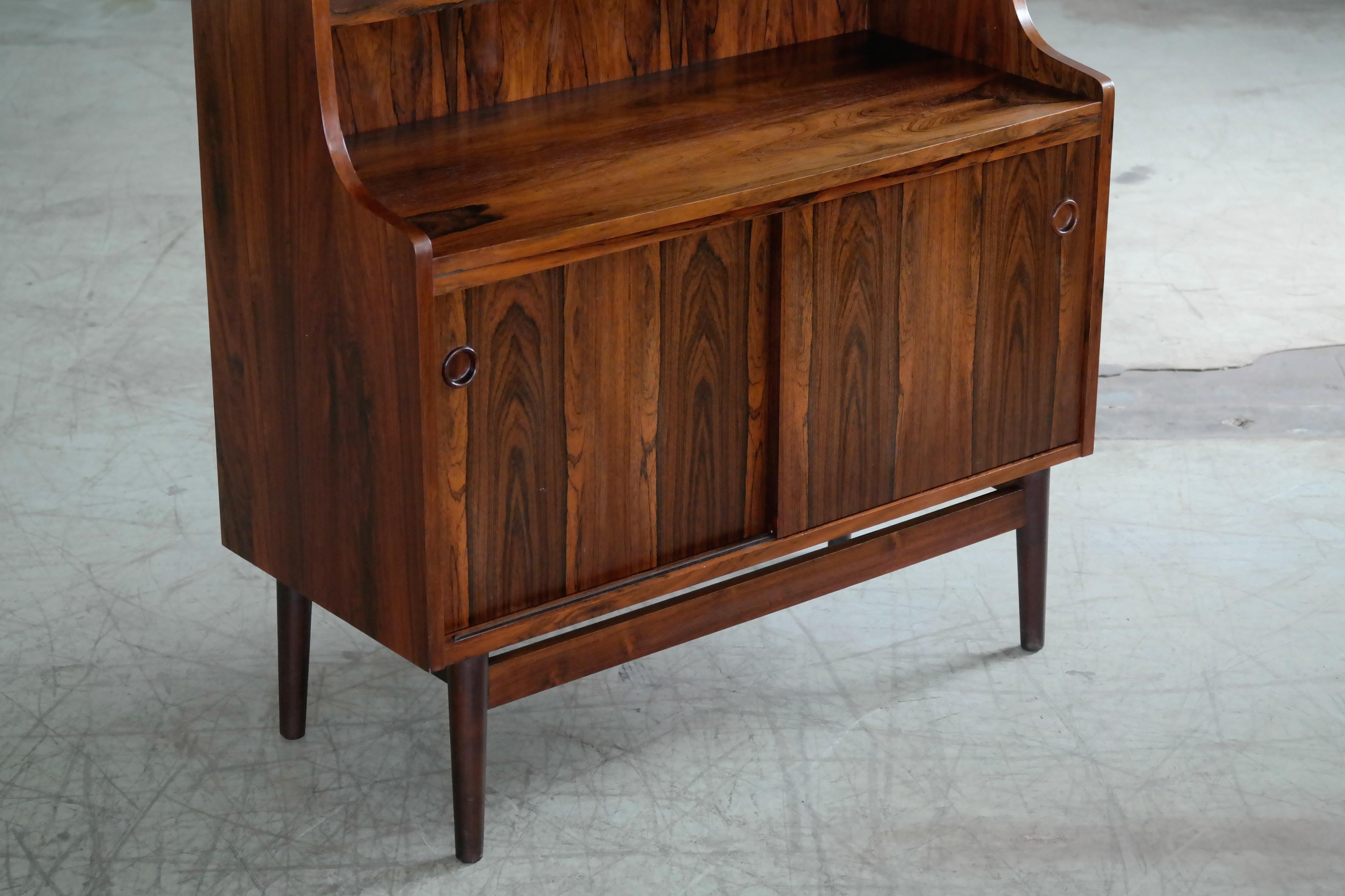 Mid-20th Century Danish Midcentury Rosewood Bookcase by Johannes Sorth for Bornholm's Mobler