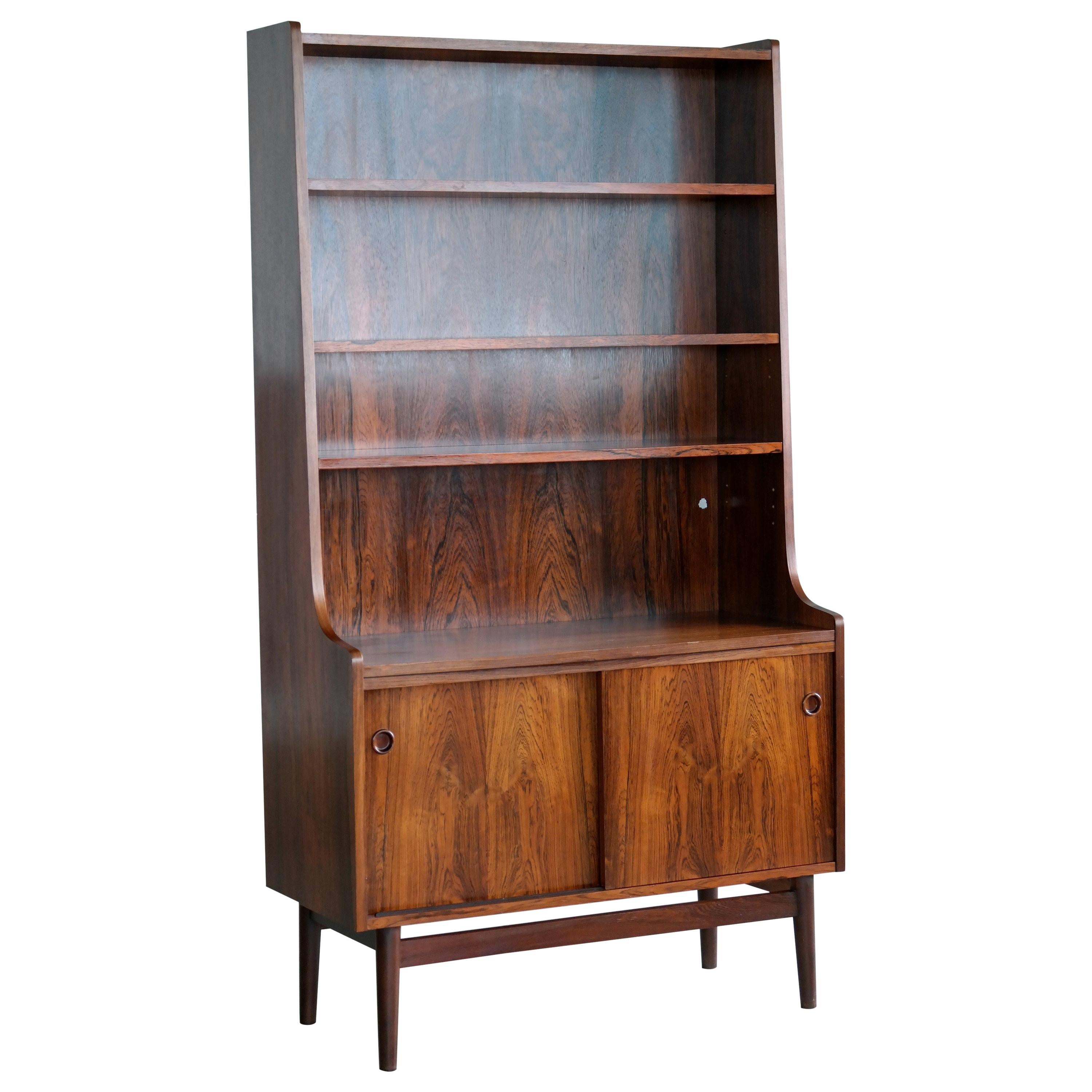 Danish Midcentury Rosewood Bookcase by Johannes Sorth for Bornholm
s Mobler