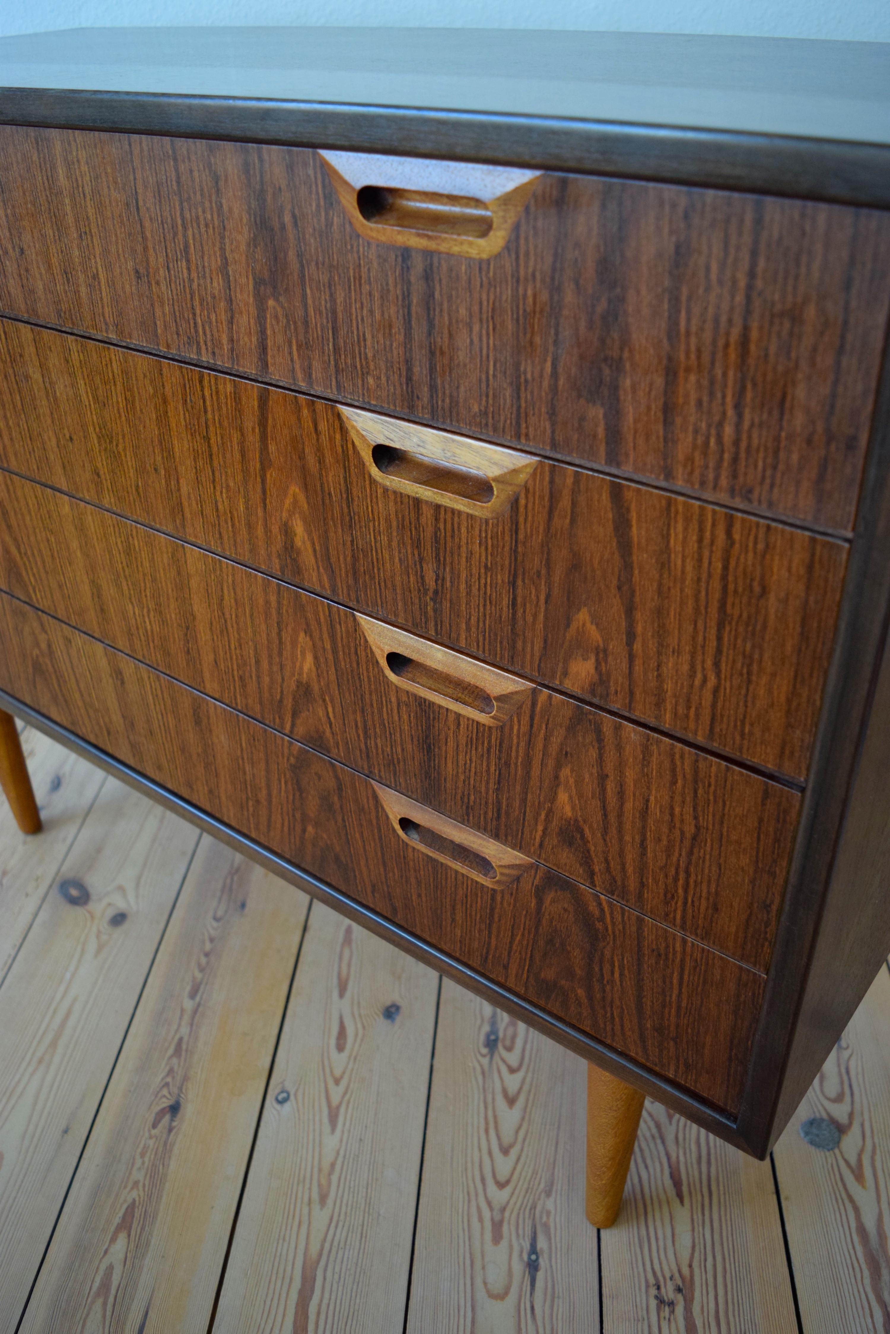 Danish Midcentury Rosewood Chest of Drawers, 1960s For Sale 3