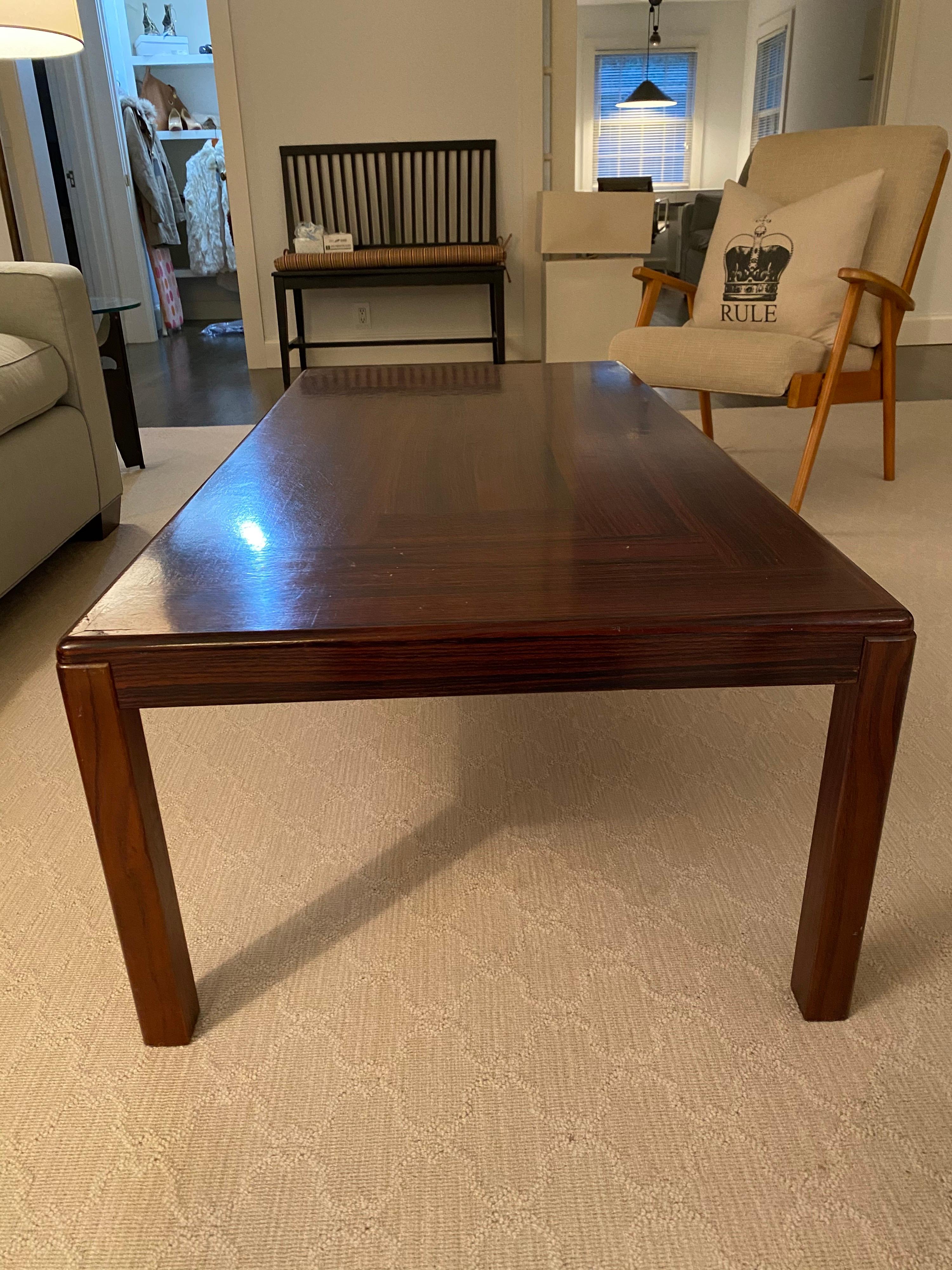 Mid-Century Modern Danish Midcentury Rosewood Coffee Table by Vejle Stole Og Mobelfabrik For Sale