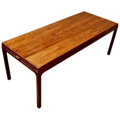 Danish Midcentury Rosewood Coffee Table with Hidden Extensions, circa 1960