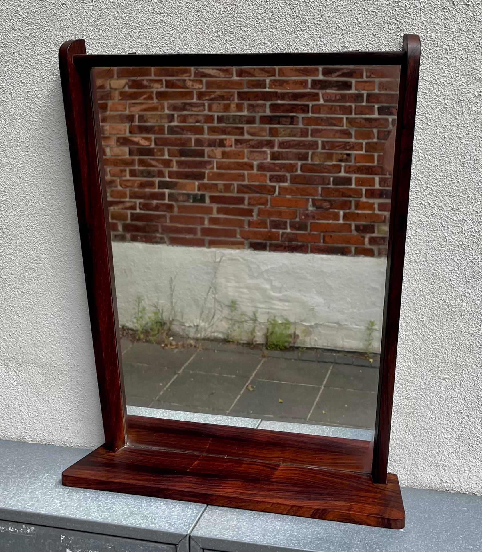Danish Midcentury Rosewood Console Mirror & Shelf, 1960s In Good Condition For Sale In Esbjerg, DK