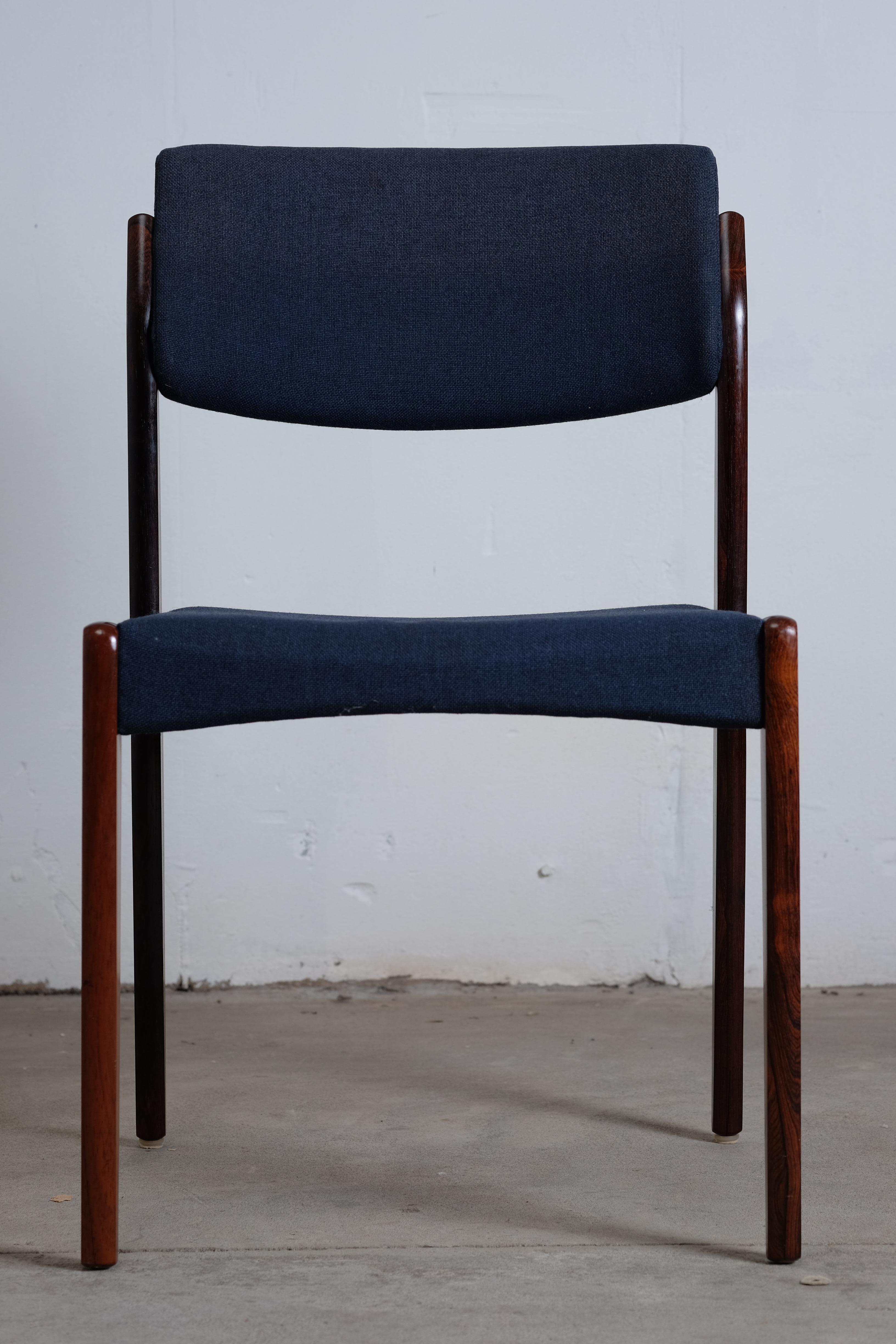 Danish Midcentury Rosewood Dining Chairs by H.W. Klein for Bramin, Set of 4 5