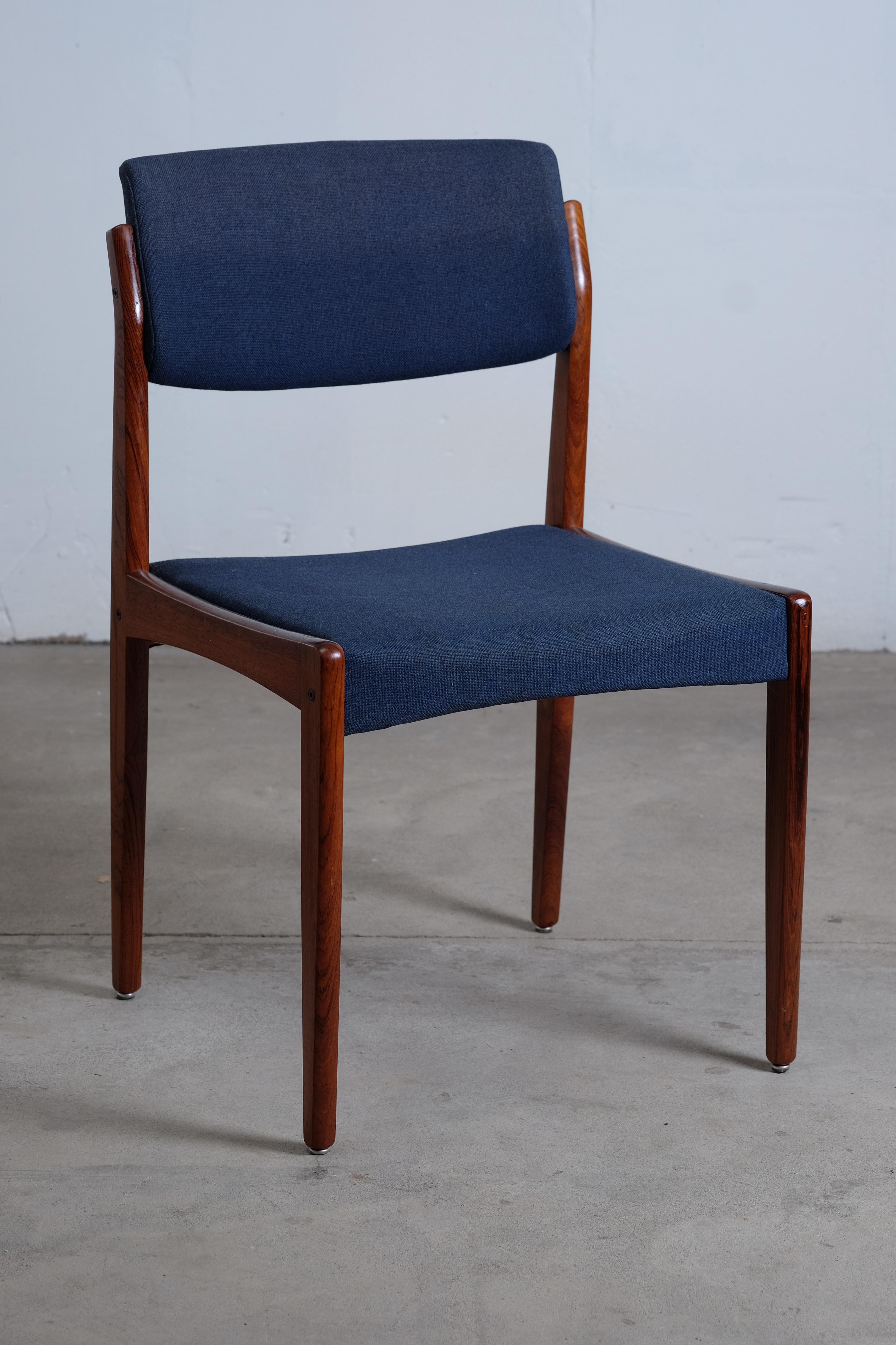 Danish Midcentury Rosewood Dining Chairs by H.W. Klein for Bramin, Set of 4 1