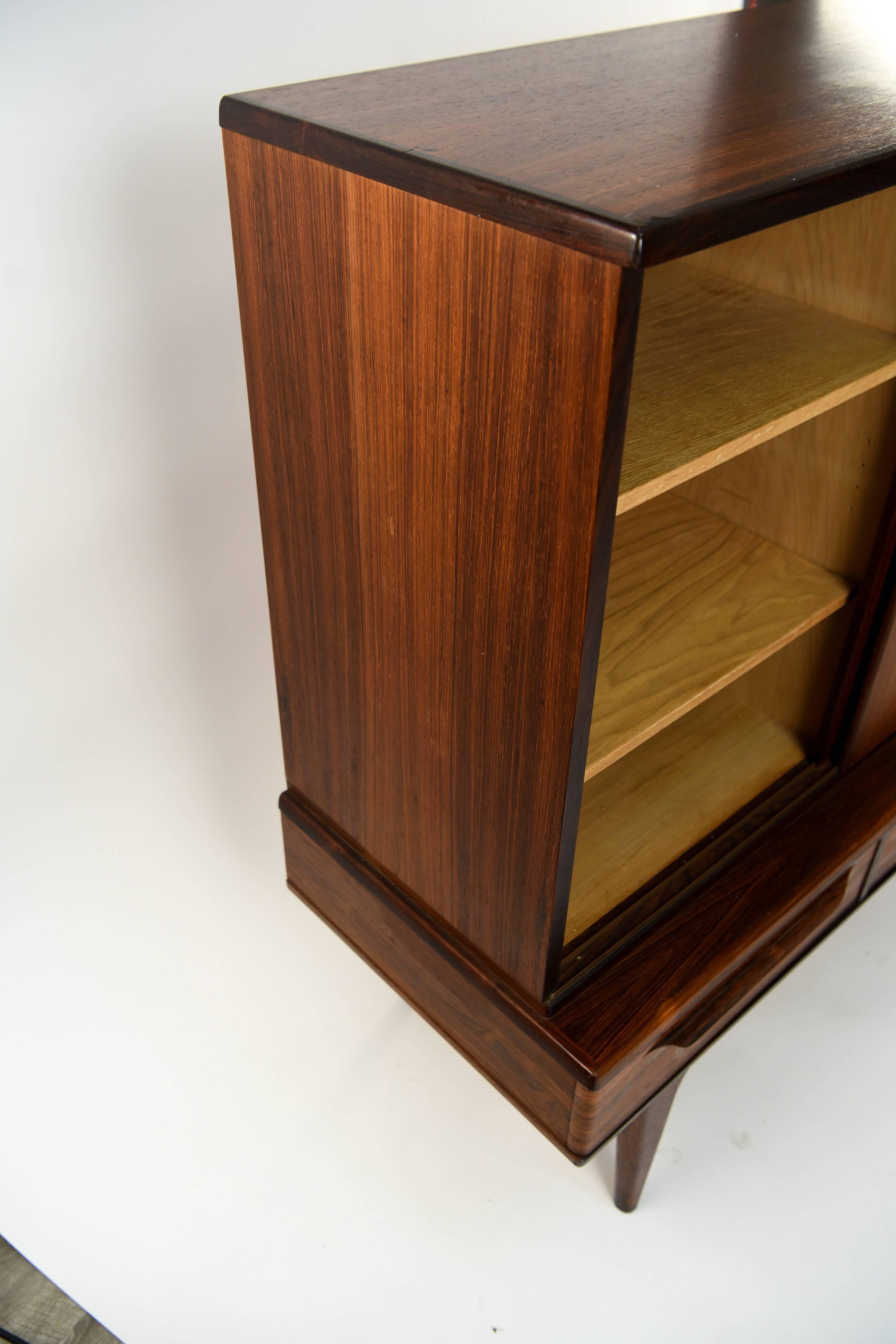 Danish Midcentury Rosewood Highboard or Sideboard Cabinet 5