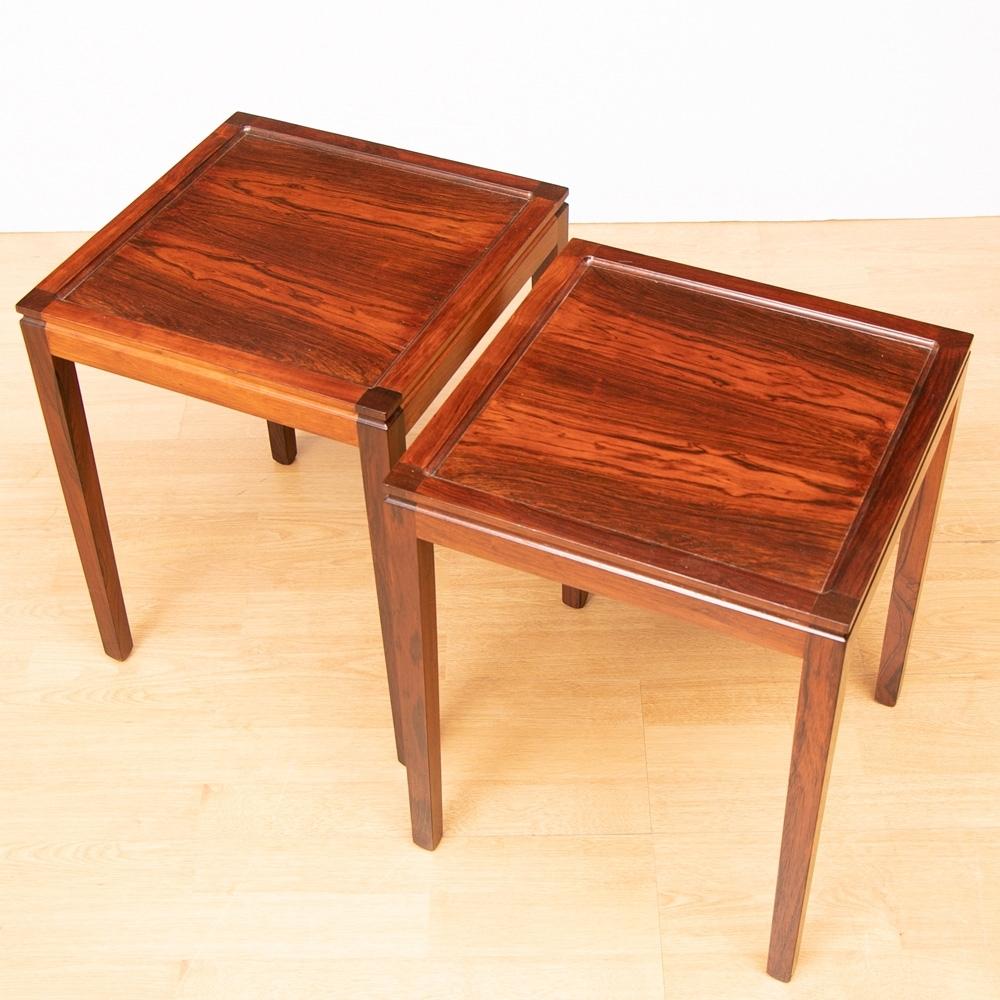 Danish Midcentury Rosewood Nest of Tables, c.1960 In Good Condition For Sale In London, GB