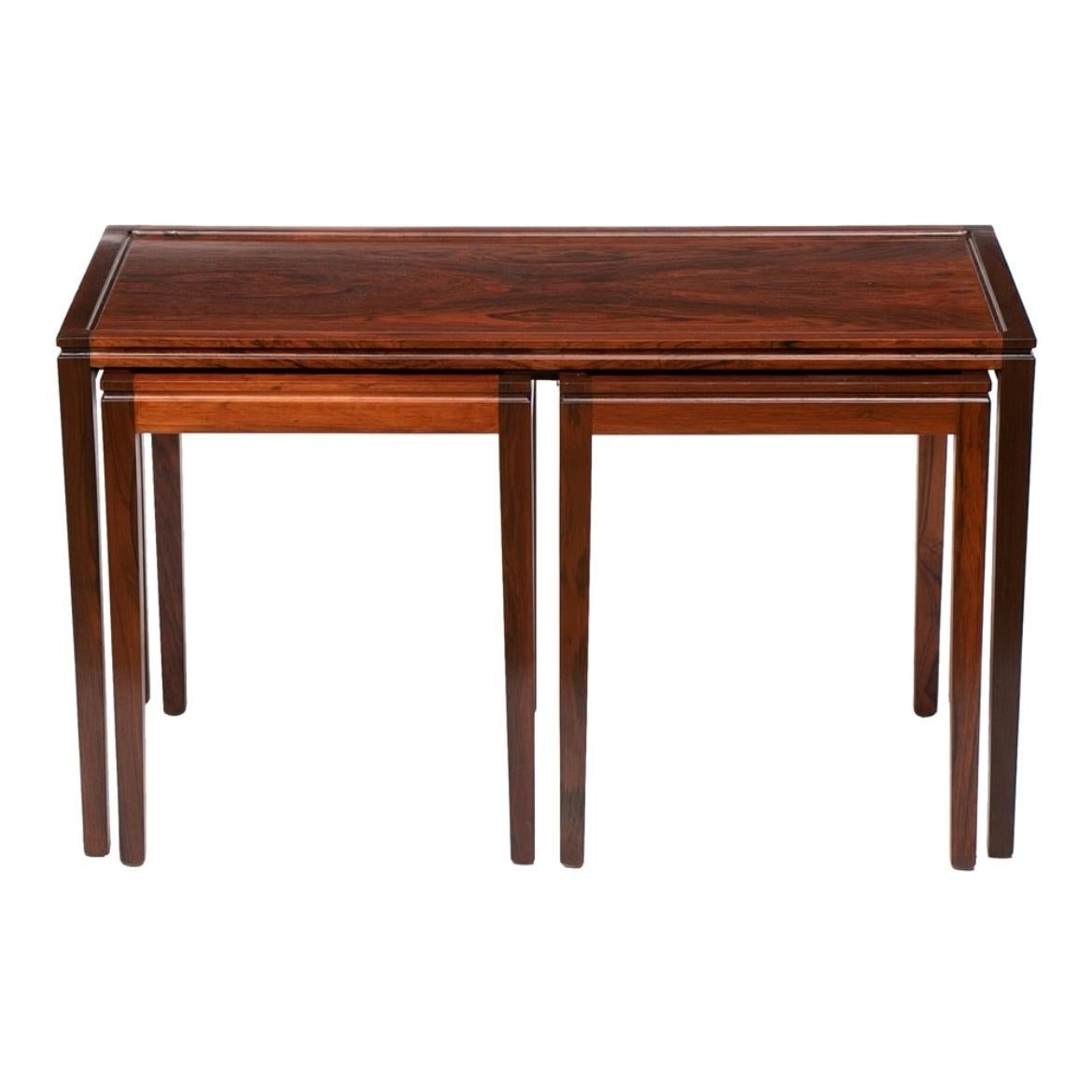 Danish Midcentury Rosewood Nest of Tables, c.1960 For Sale