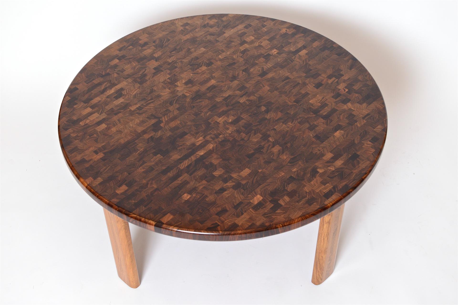 Danish Midcentury Rosewood Parquetry Coffee Table In Good Condition In London, GB