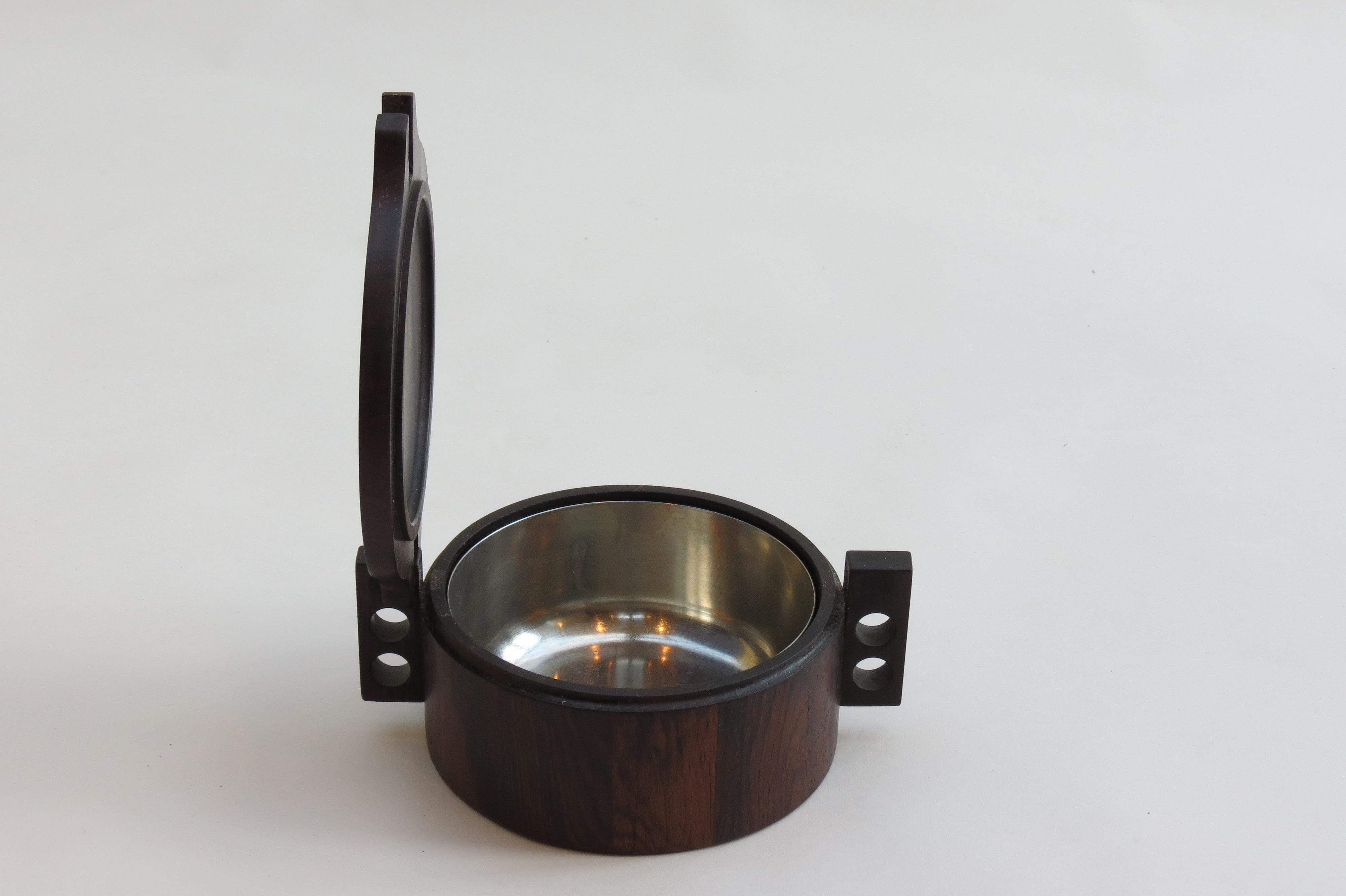 Machine-Made Danish Midcentury Rosewood Pot by Woodline Denmark