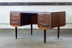 Danish Mid-Century Rosewood Small Executive Desk by J. Svenstrup 1960's