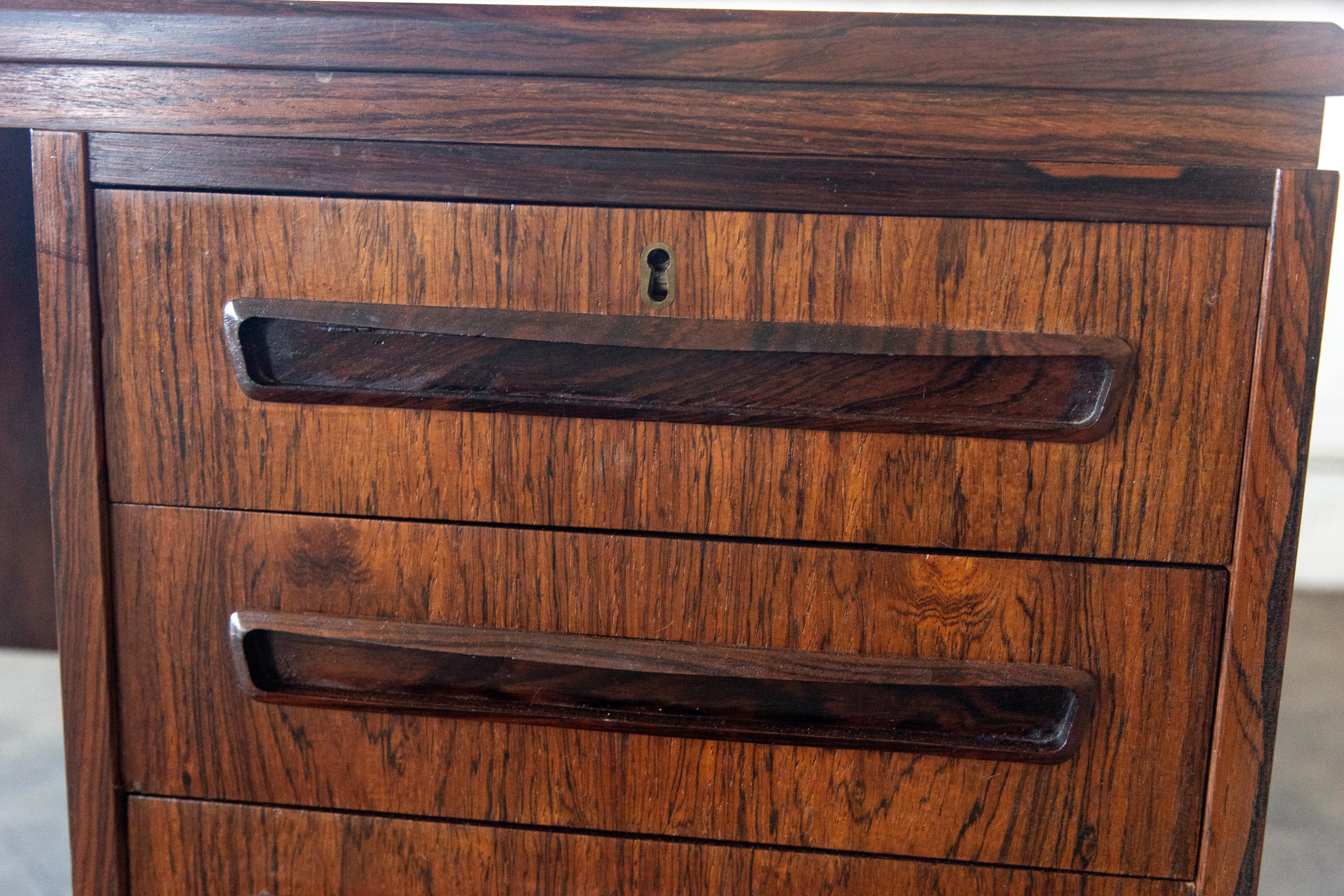 Danish Mid-Century Rosewood Small Executive Desk by J. Svenstrup 1960's 1