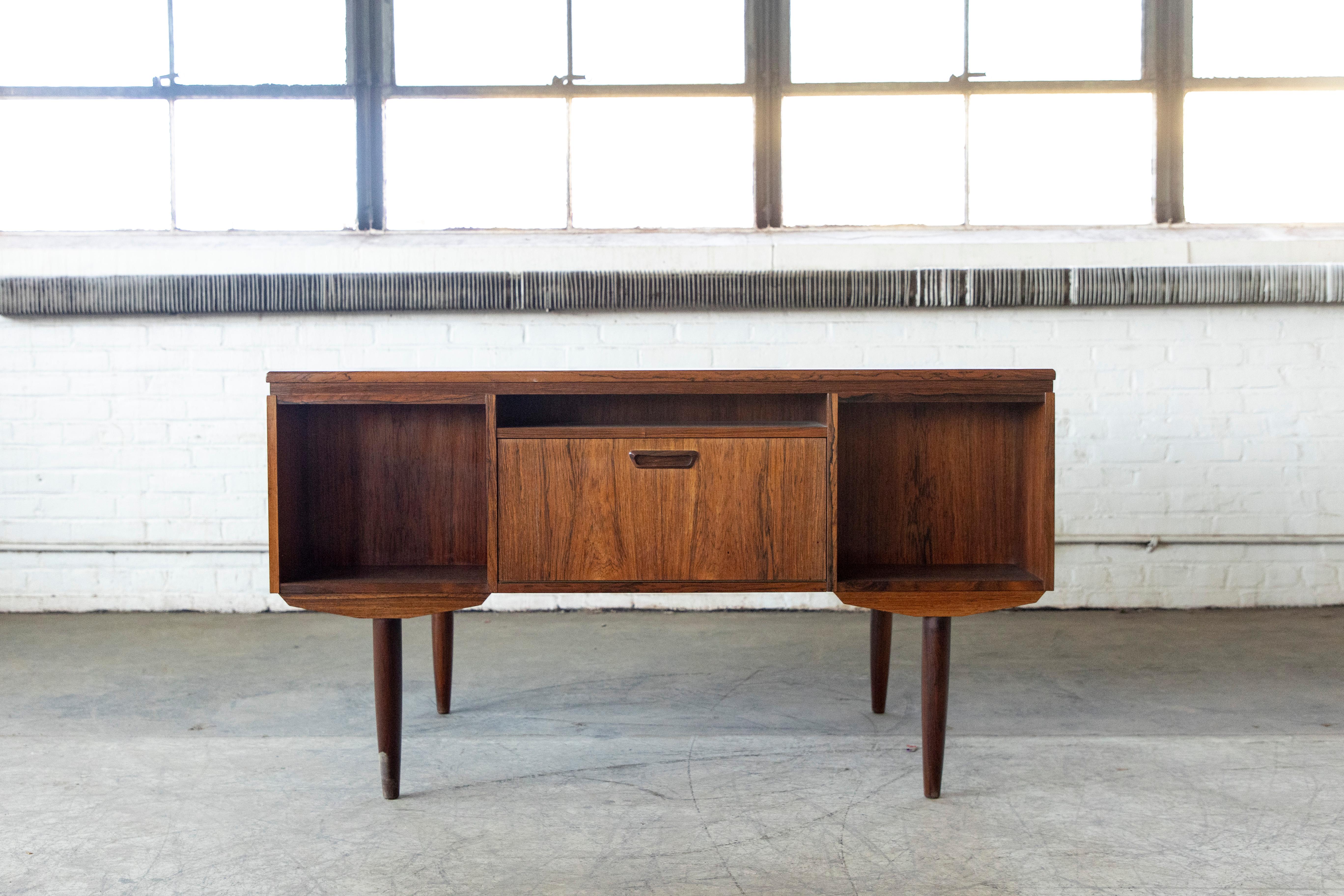 Danish Mid-Century Rosewood Small Executive Desk by J. Svenstrup 1960's 3