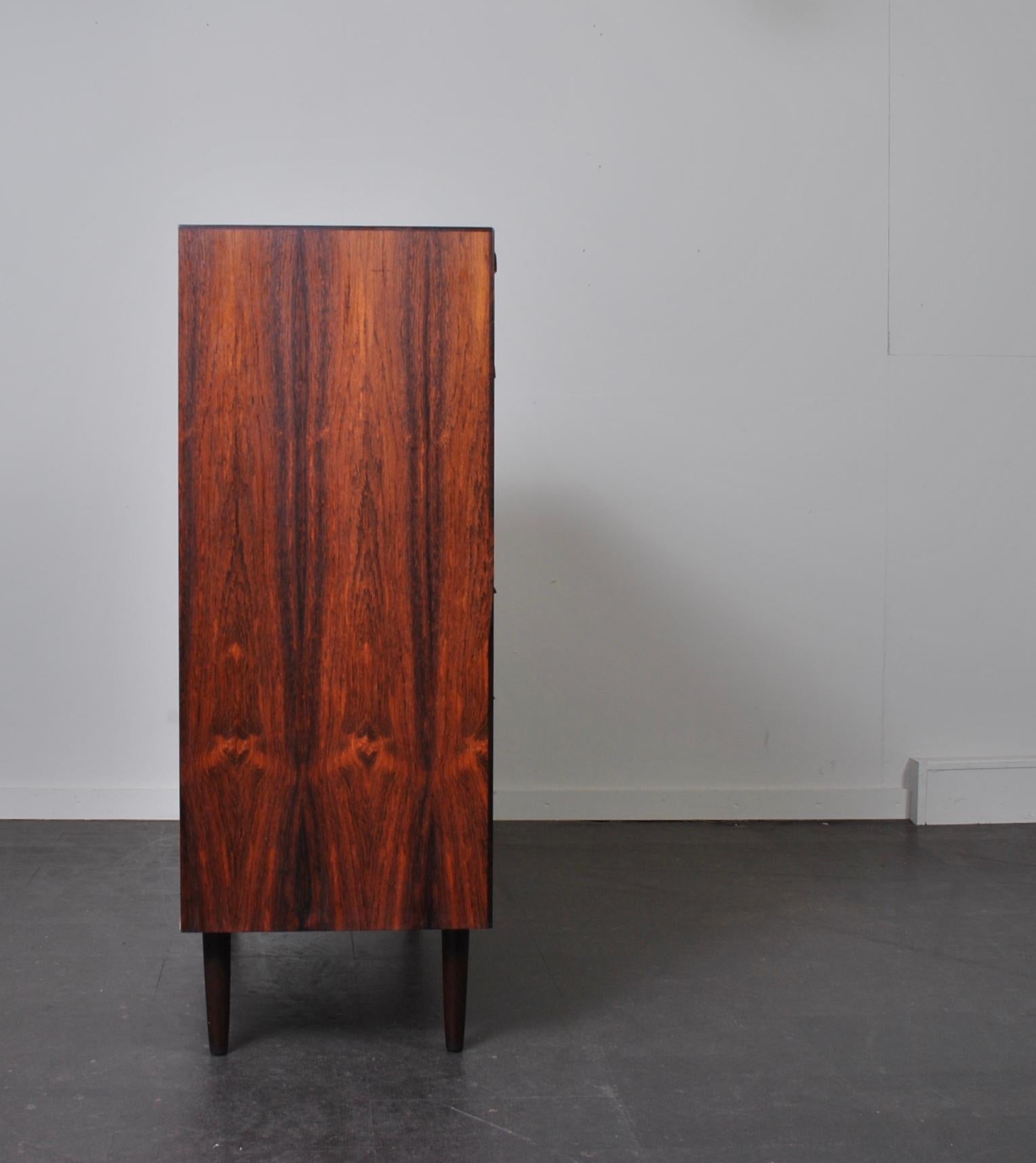 Danish Midcentury Rosewood Tallboy, Chest of Drawers 3