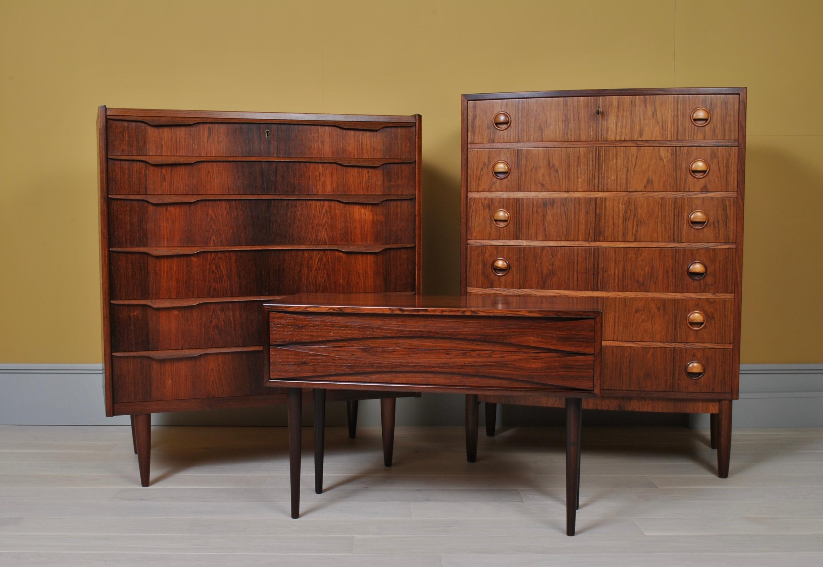 Danish Midcentury Rosewood Tallboy Chest of Drawers 3