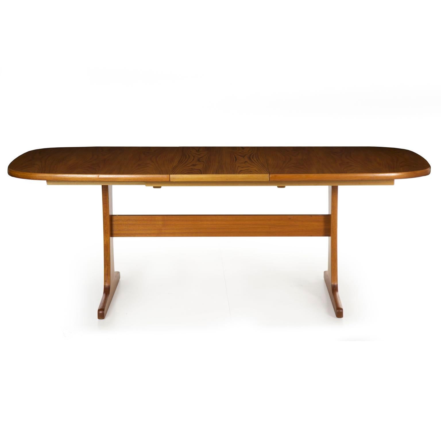 Danish Midcentury Set of Six Chairs and Trestle Dining Table by Gangso Møbler 2