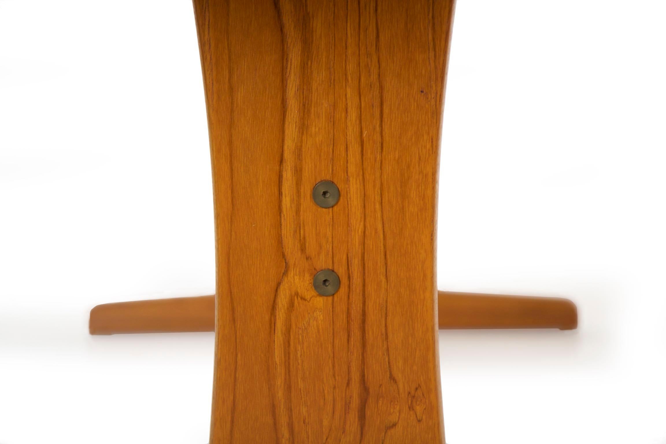 Danish Midcentury Set of Six Chairs and Trestle Dining Table by Gangso Møbler 9