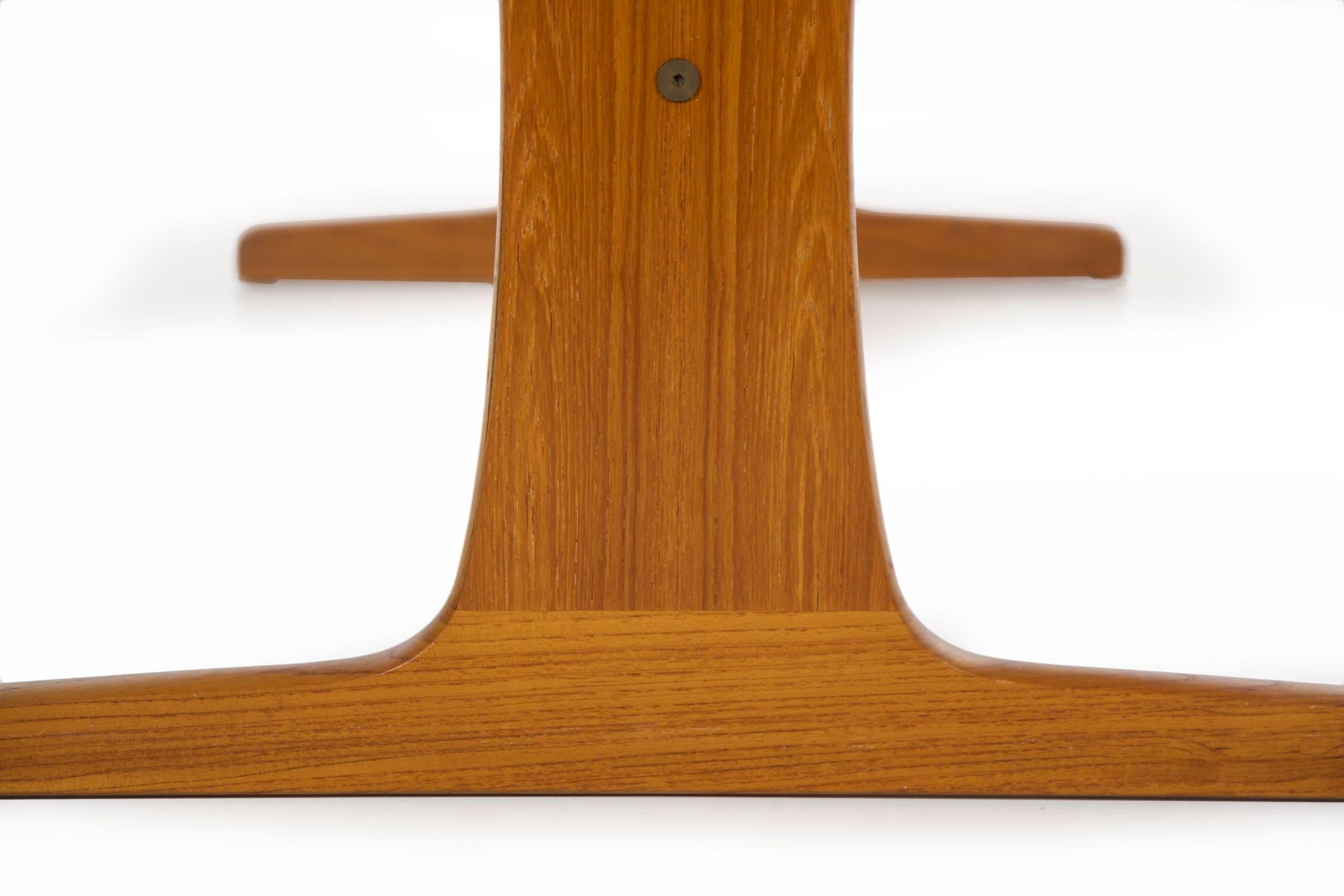 Danish Midcentury Set of Six Chairs and Trestle Dining Table by Gangso Møbler 10