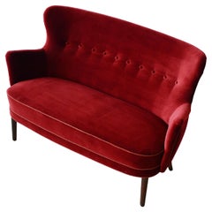 Danish Midcentury Settee in the Style of Peter Hvidt