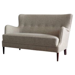 Danish Midcentury Settee or Loveseat Attributed to Peter Hvidt 1950
s