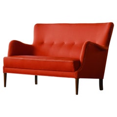 Siège ou banquette danois du milieu du siècle dernier de Peter Hvidt, années 1950