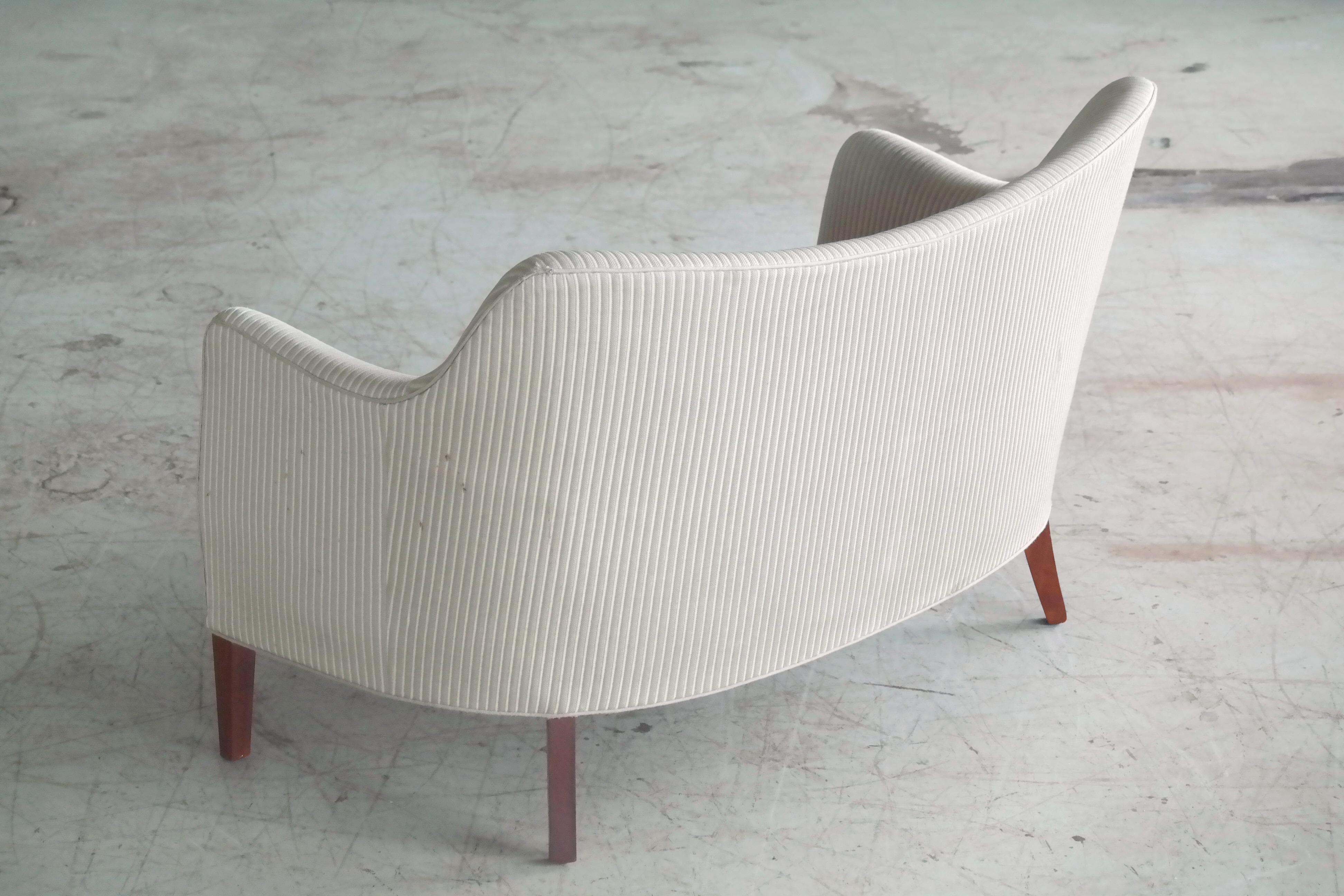 Danish Midcentury Settee or Loveseat Model 