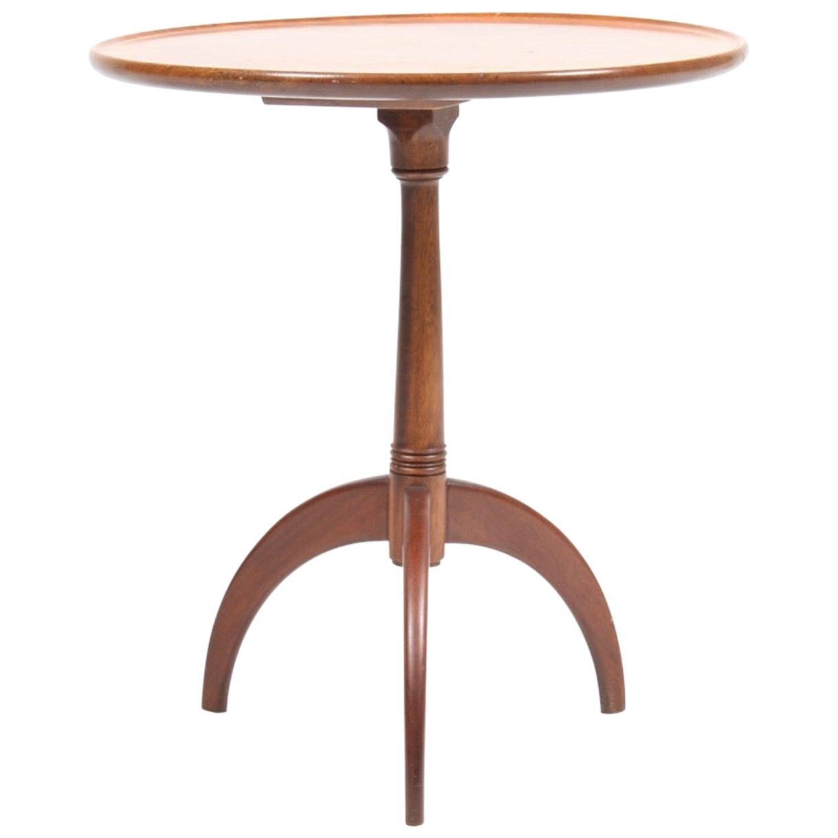 Danish Midcentury Side Table, Solid Mahogany by Cabinetmaker Frits Henningsen