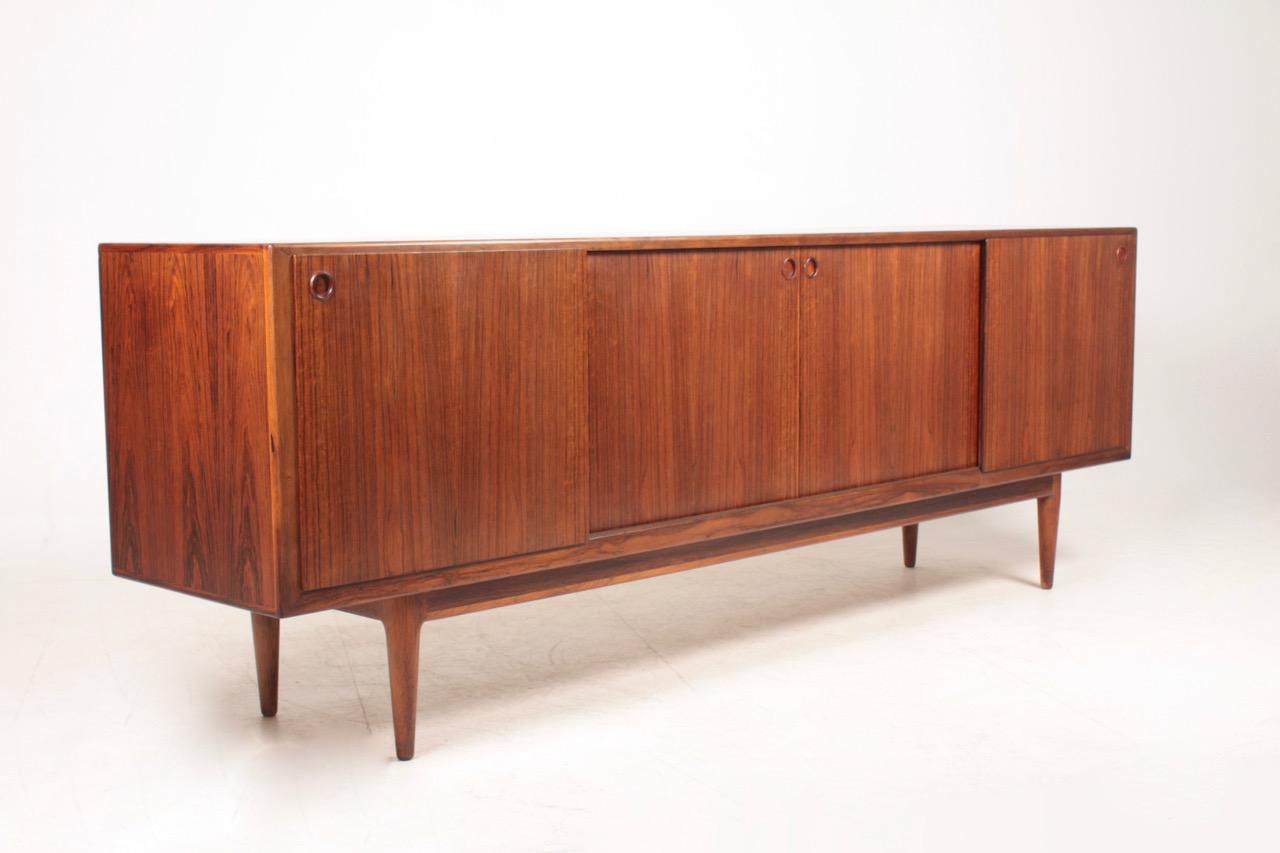 Great looking sideboard in rosewood designed and made in Denmark, 1960s. Great original condition.