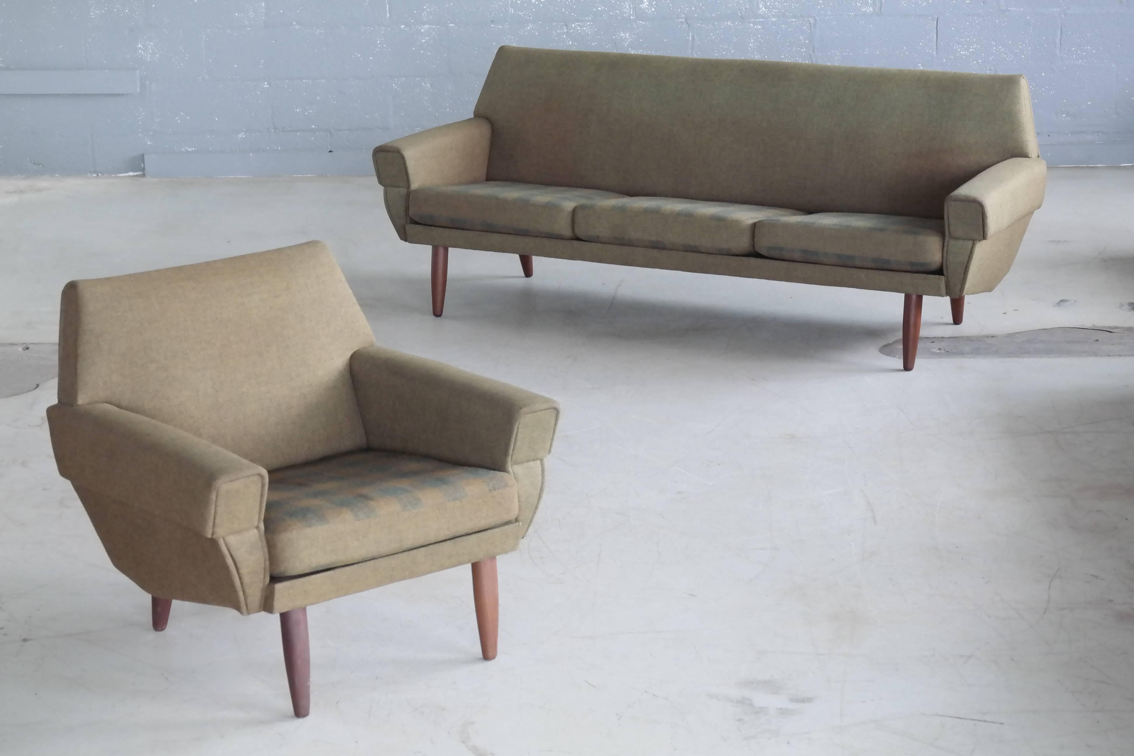 Danish Midcentury Sofa and Lounge Chair in the Style of Kurt Ostervig 2