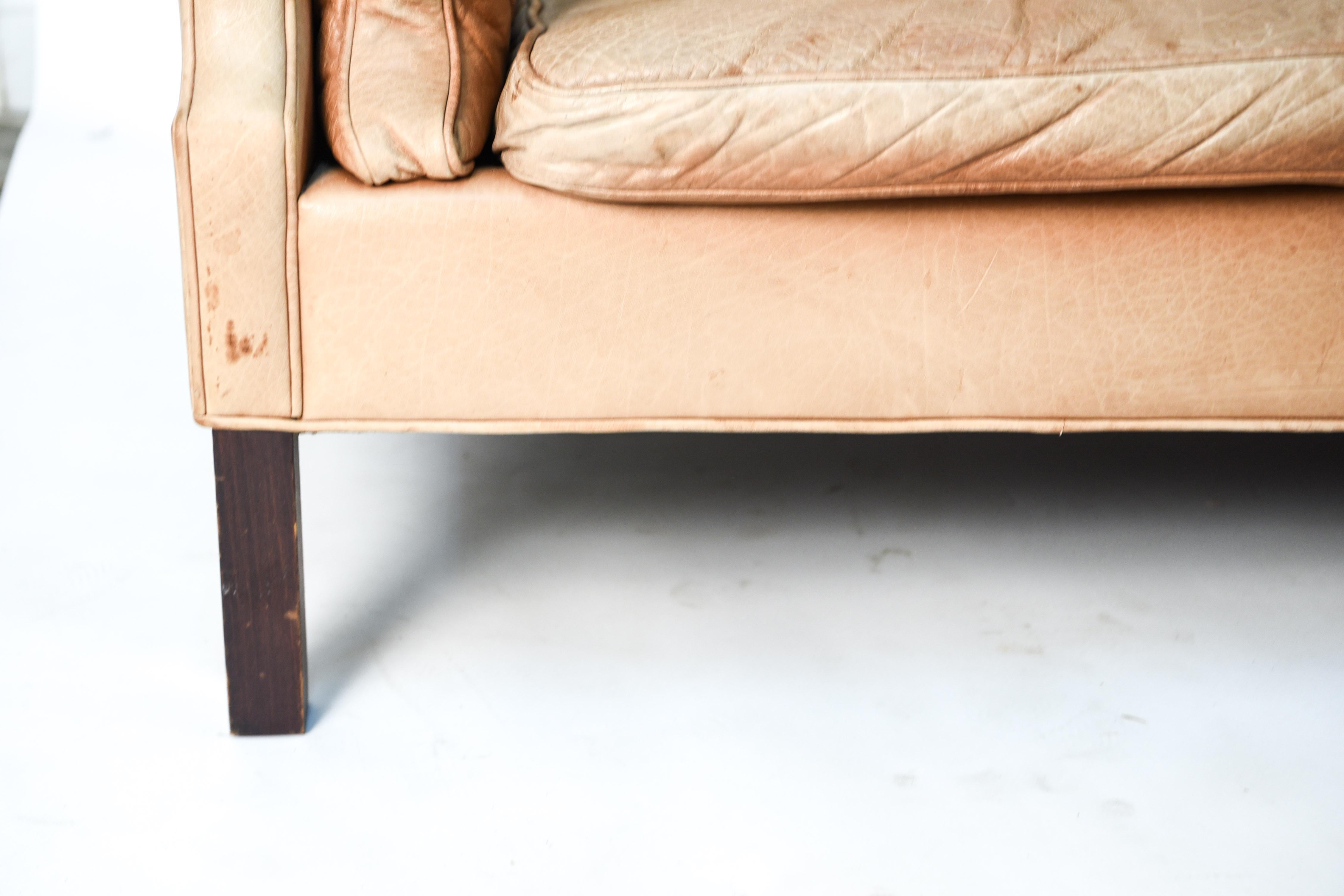 Danish Midcentury Sofa by Rud Thygesen In Distressed Condition In Norwalk, CT