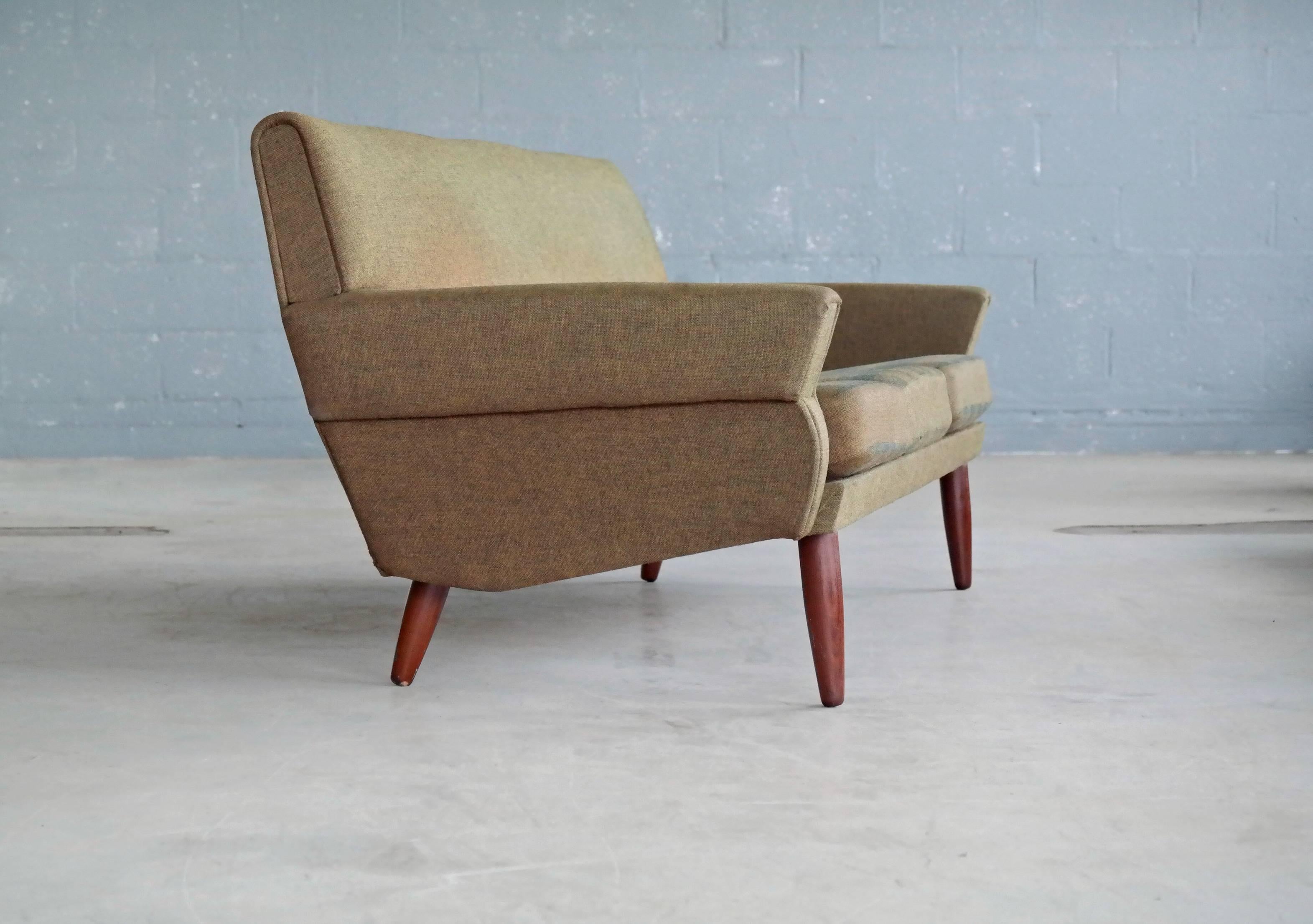 Wool Danish Midcentury Sofa in the style of Kurt Ostervig