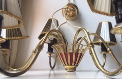 Danish Midcentury 'Spider' Chandelier in Brass by Lyfa, 1950s