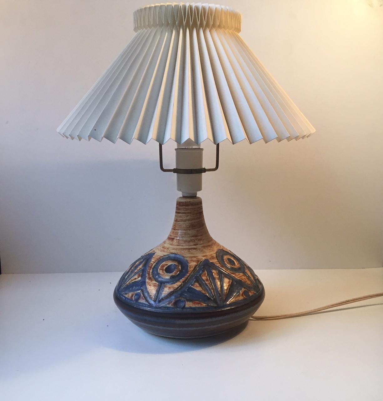 Mid-Century Modern Danish Midcentury Stoneware Table Lamp by Noomi Bachausen for Søholm, 1960s