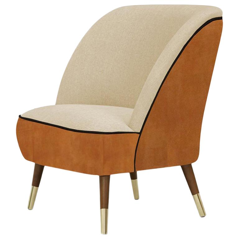 Danish Midcentury Style Leather Accent Chair Oslo For Sale at 1stDibs