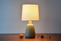 Danish Midcentury Table Lamp Green Blue Ceramic, Einar Johansen for Søholm 1960s