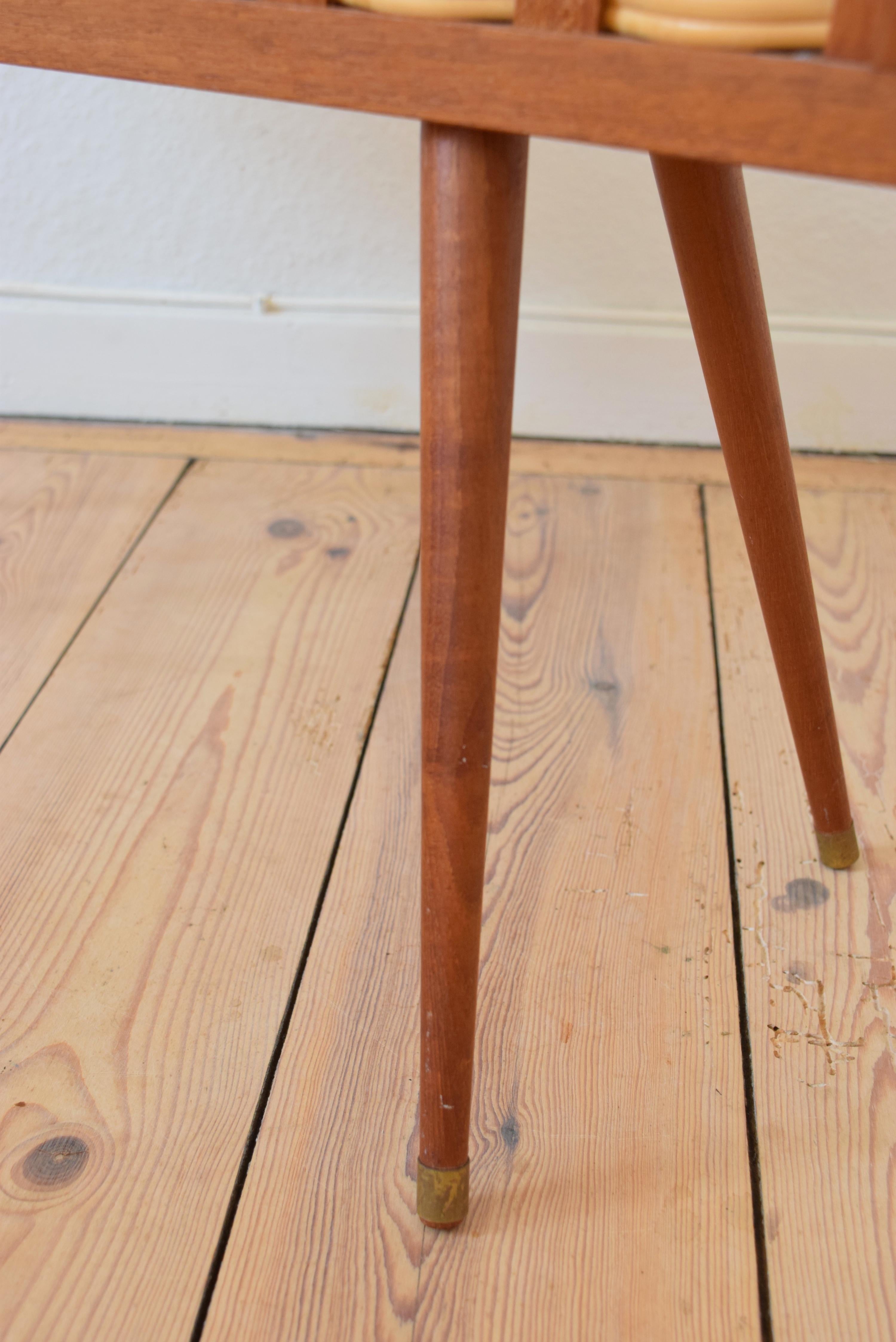 Mid-Century Modern Danish Midcentury Teak and Cane Planter, 1960s