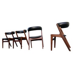 Danish Midcentury Teak Chairs by Kai Kristiansen, 1960s, Set of 4