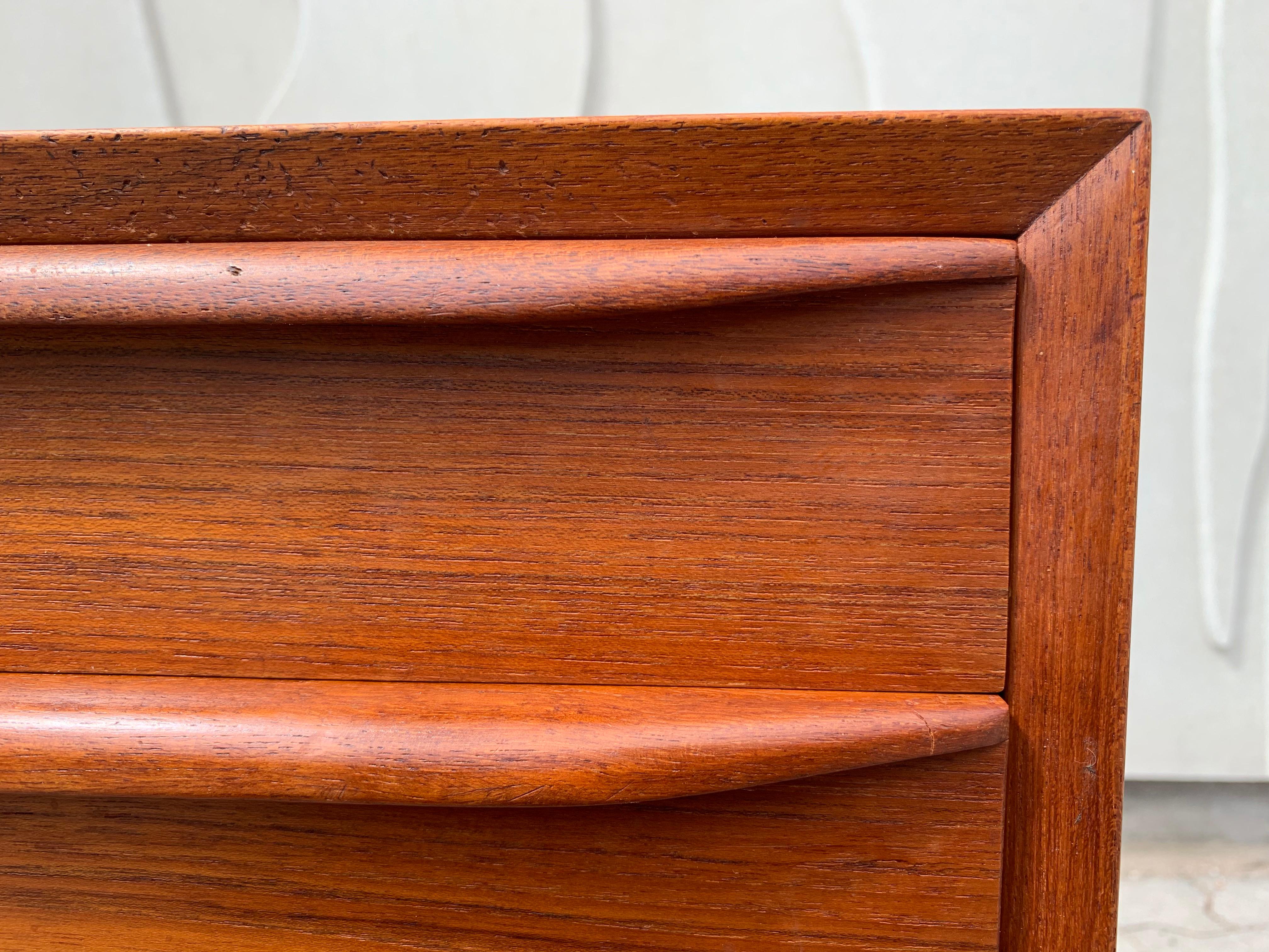 20th Century Danish Midcentury Teak Chest of Drawers or Cabinet For Sale