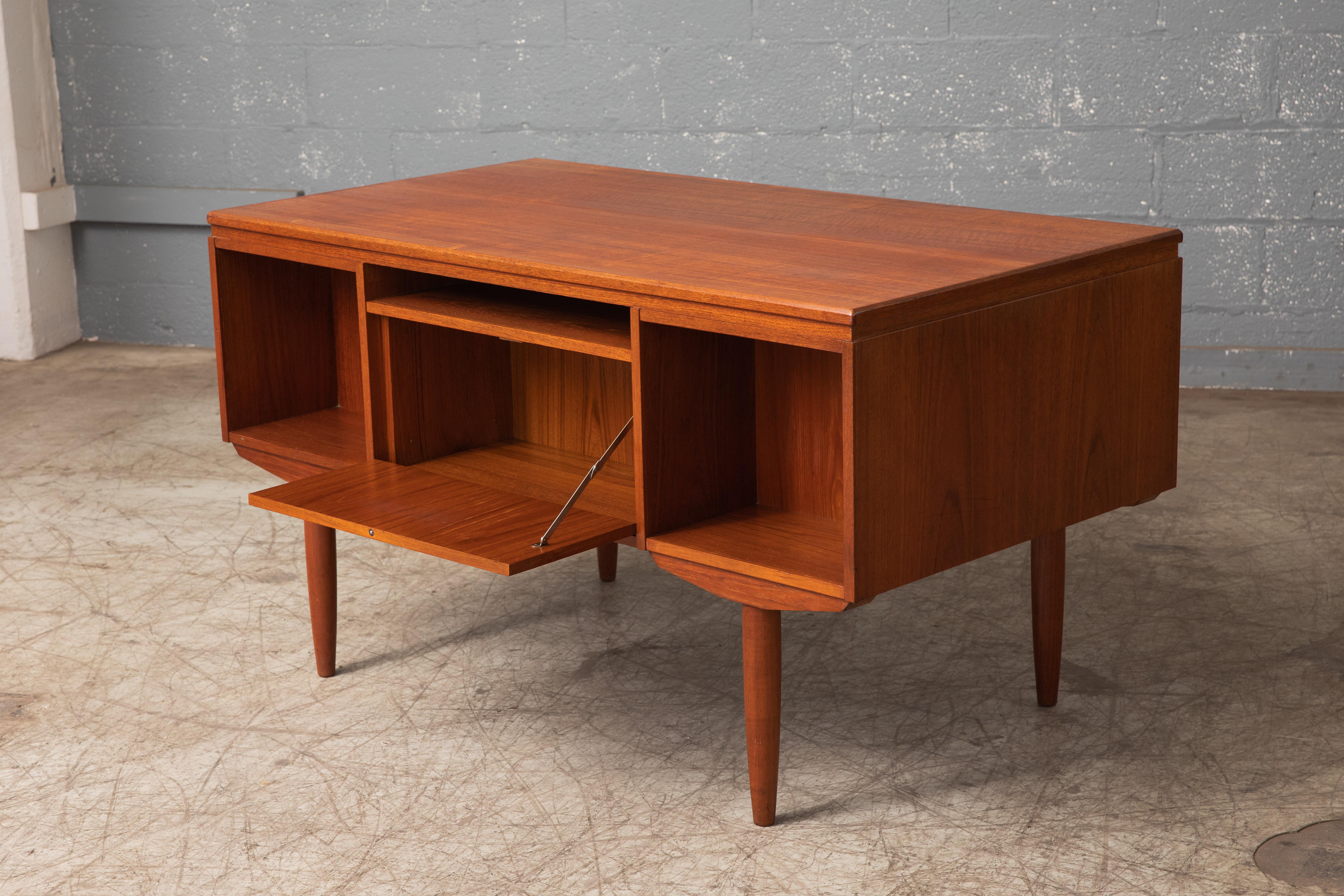 Danish Midcentury Teak Desk Attributed in the Style of Kai Kristiansen 2