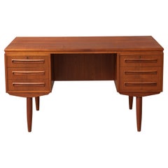 Danish Midcentury Teak Desk Attributed in the Style of Kai Kristiansen