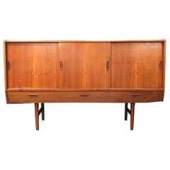 Vintage Danish Midcentury Teak Highboard Sideboard by Aerthoj Jensen & Molholm, Herning