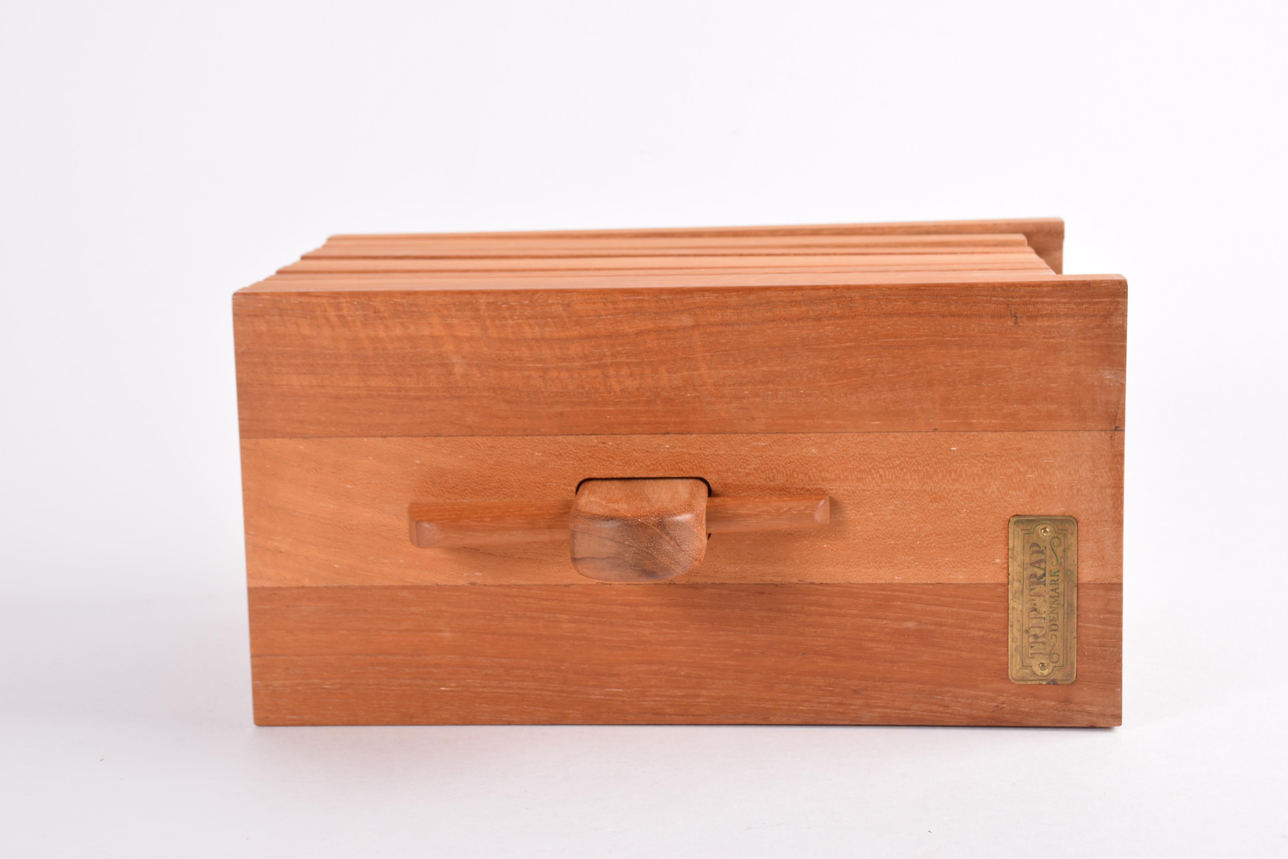 Danish Midcentury Teak Knife Storage Block by Trip Trap Attributed to Quistgaard 2