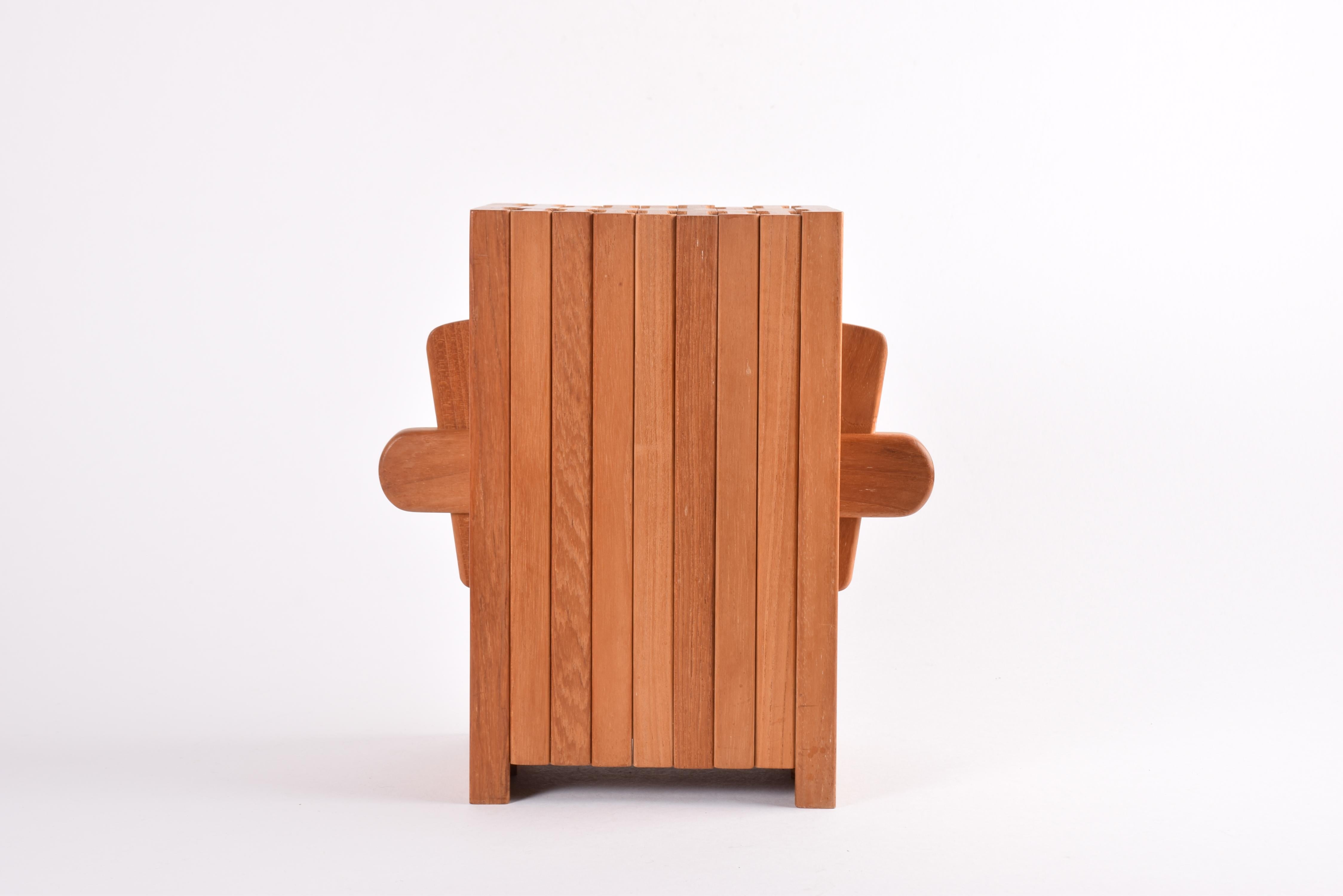 20th Century Danish Midcentury Teak Knife Storage Block by Trip Trap Attributed to Quistgaard