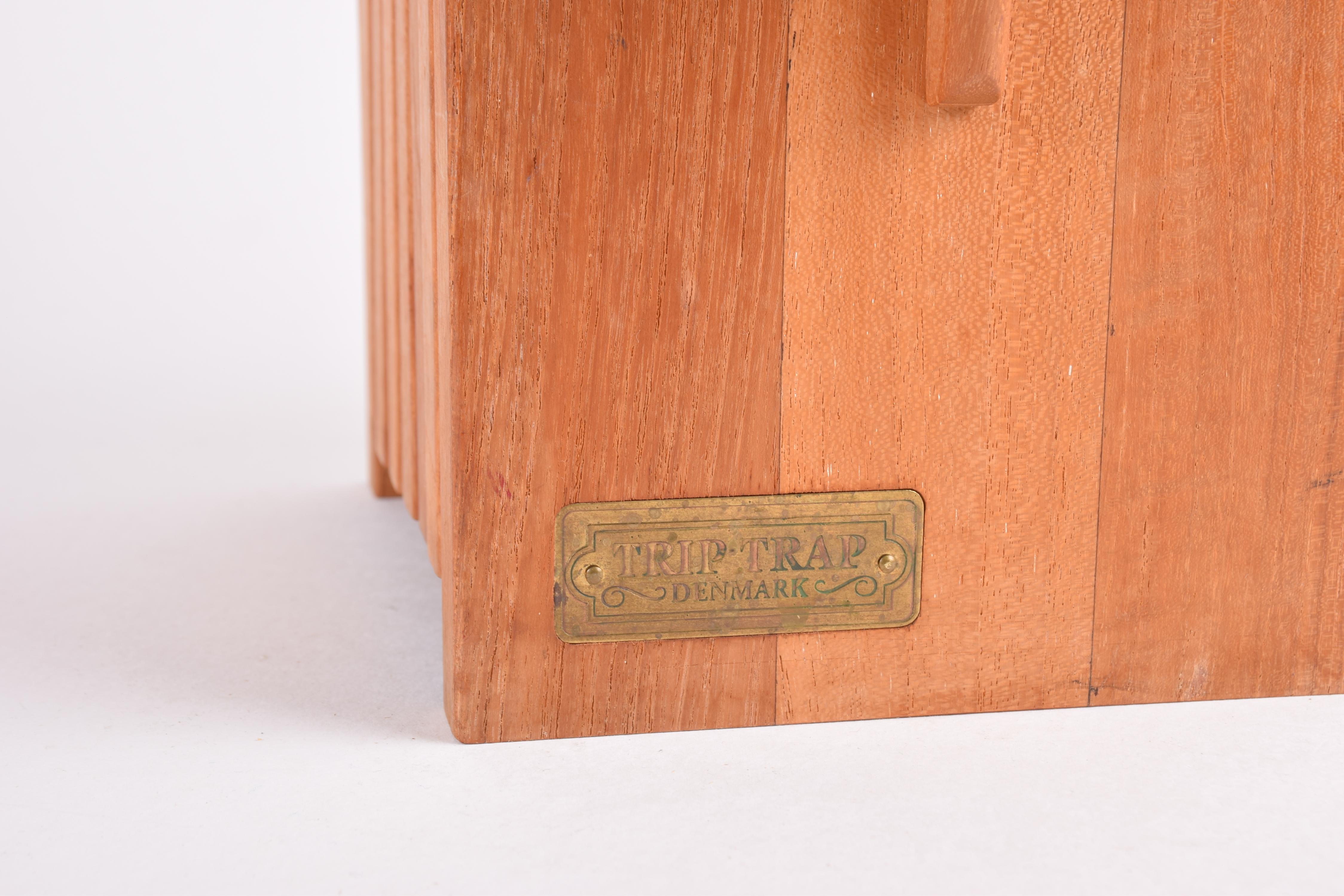 Wood Danish Midcentury Teak Knife Storage Block by Trip Trap Attributed to Quistgaard