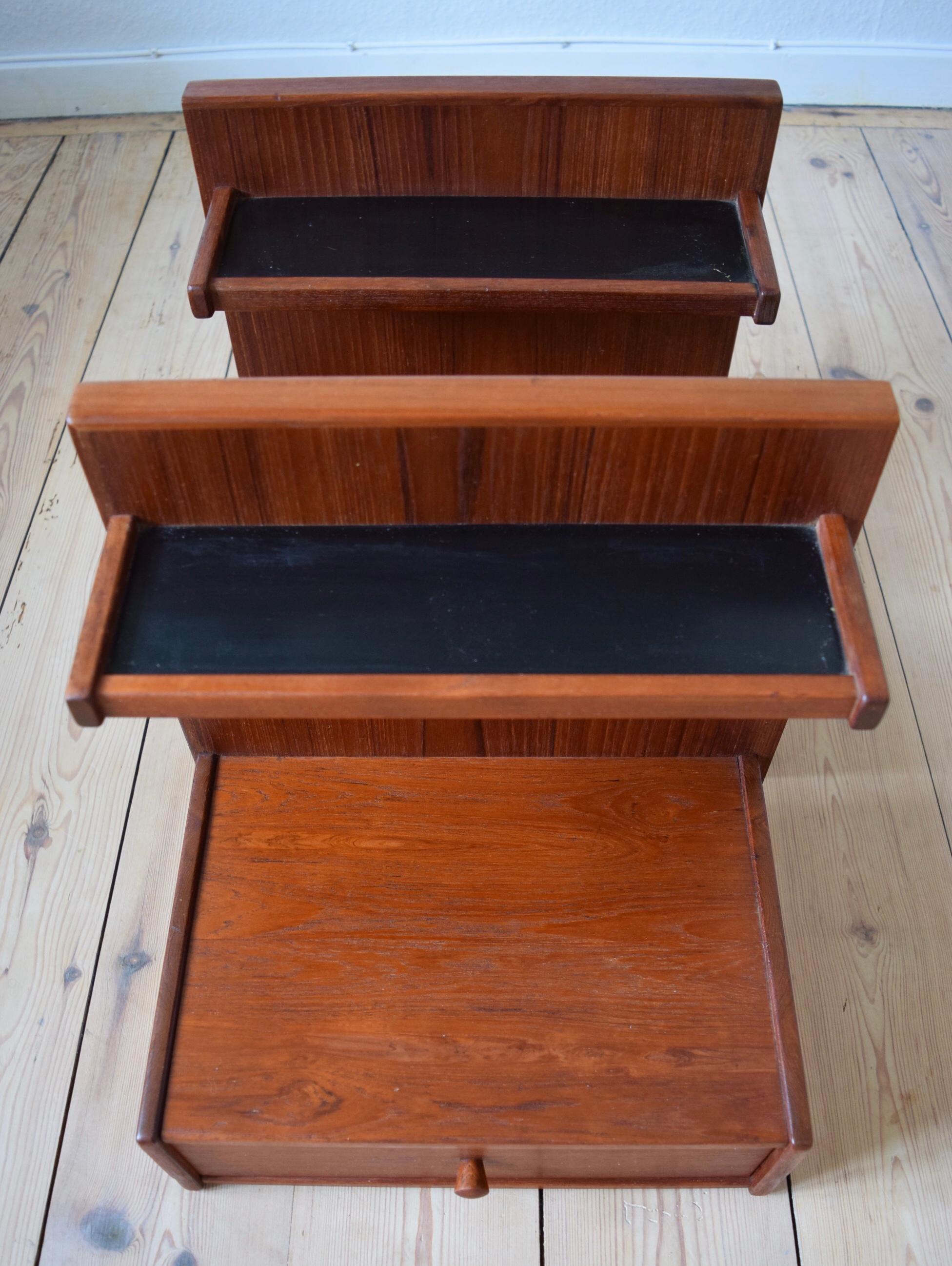 Mid-20th Century Danish Midcentury Teak Night Tables, 1960s For Sale