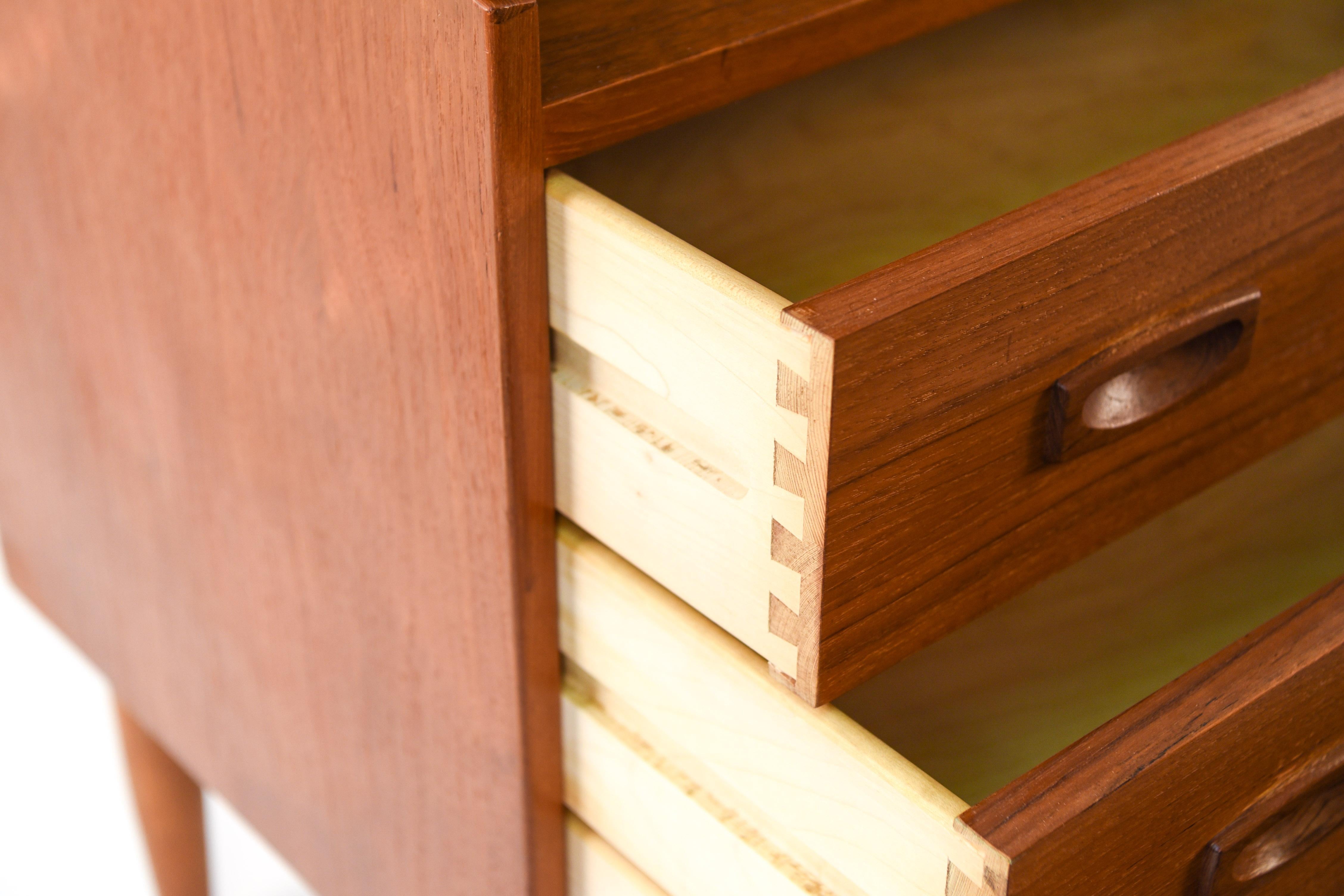 Danish Midcentury Teak Secretaire or Secretary Desk In Good Condition In Norwalk, CT