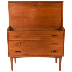 Danish Midcentury Teak Secretaire or Secretary Desk