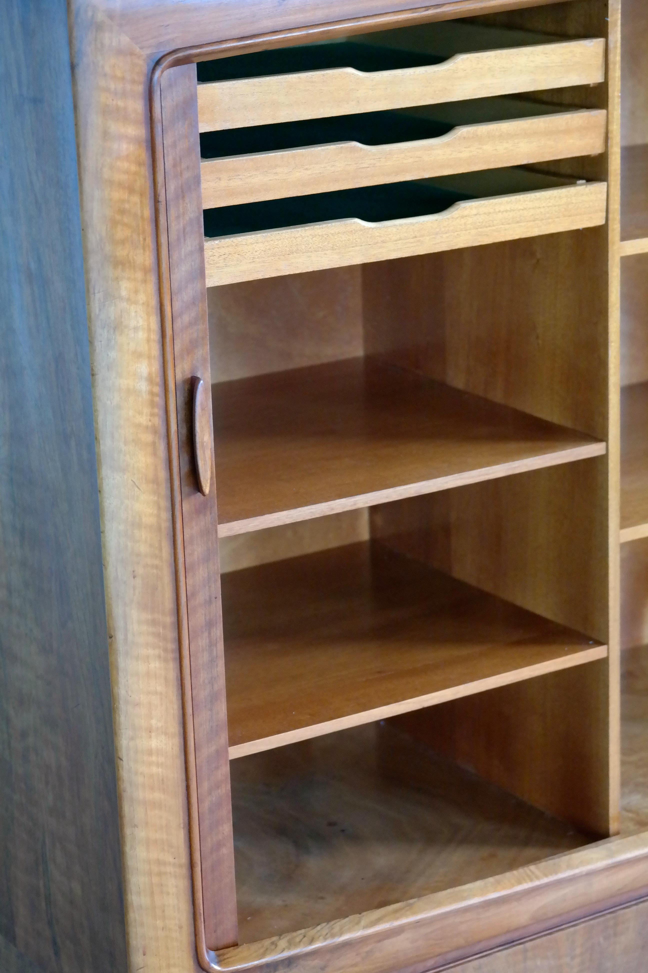 Danish Midcentury Teak Sideboard or Credenza with Tambour Doors, 1950s 8