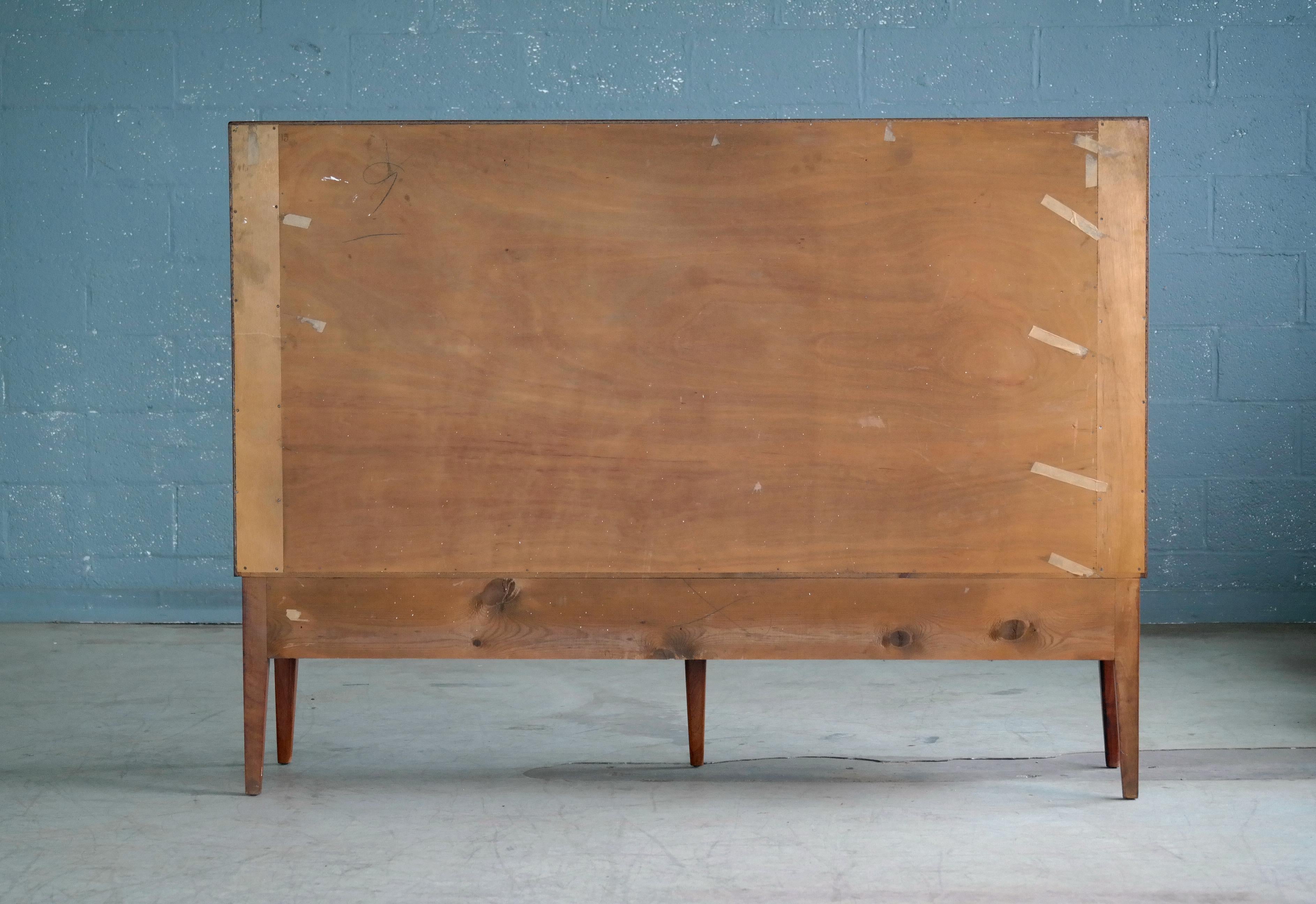 Danish Midcentury Teak Sideboard or Credenza with Tambour Doors, 1950s 10