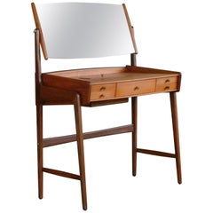 Danish Midcentury Teak Vanity or Small Dressing Table, Denmark, 1950s