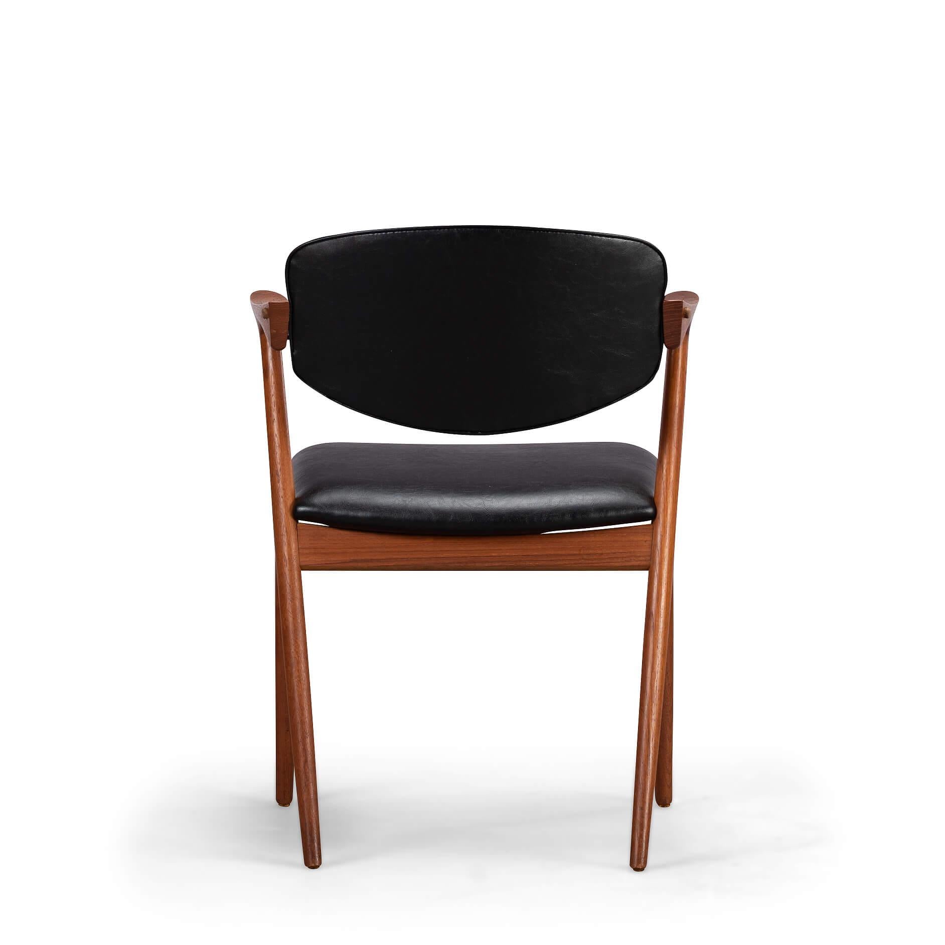 Danish Mid-Century Teak Z-Chair, Model 42, by Kai Kristiansen, 1960s, Set of 6 9